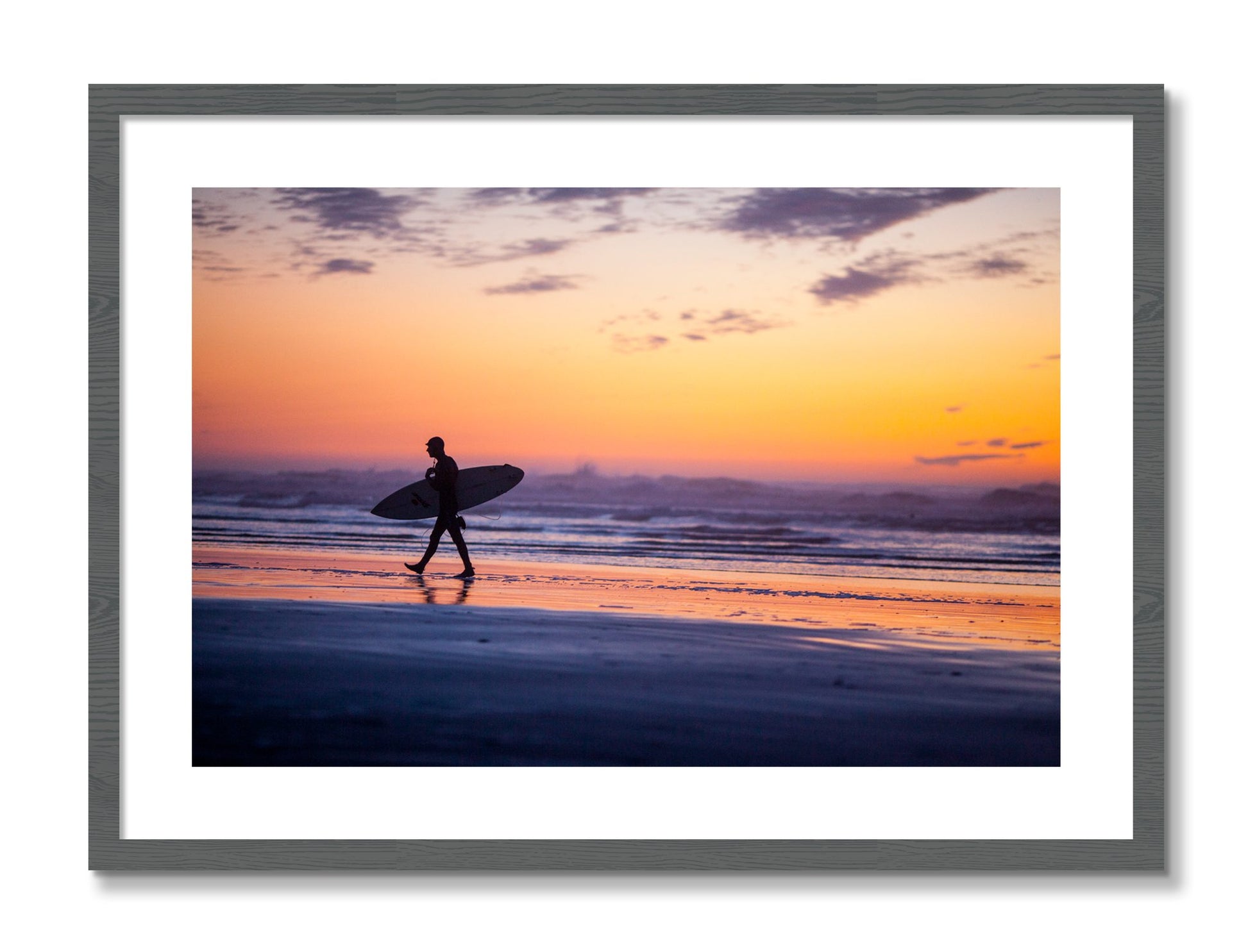 Framed photograph of Good Session by Dylan Ozanich, Grey frame, Borders