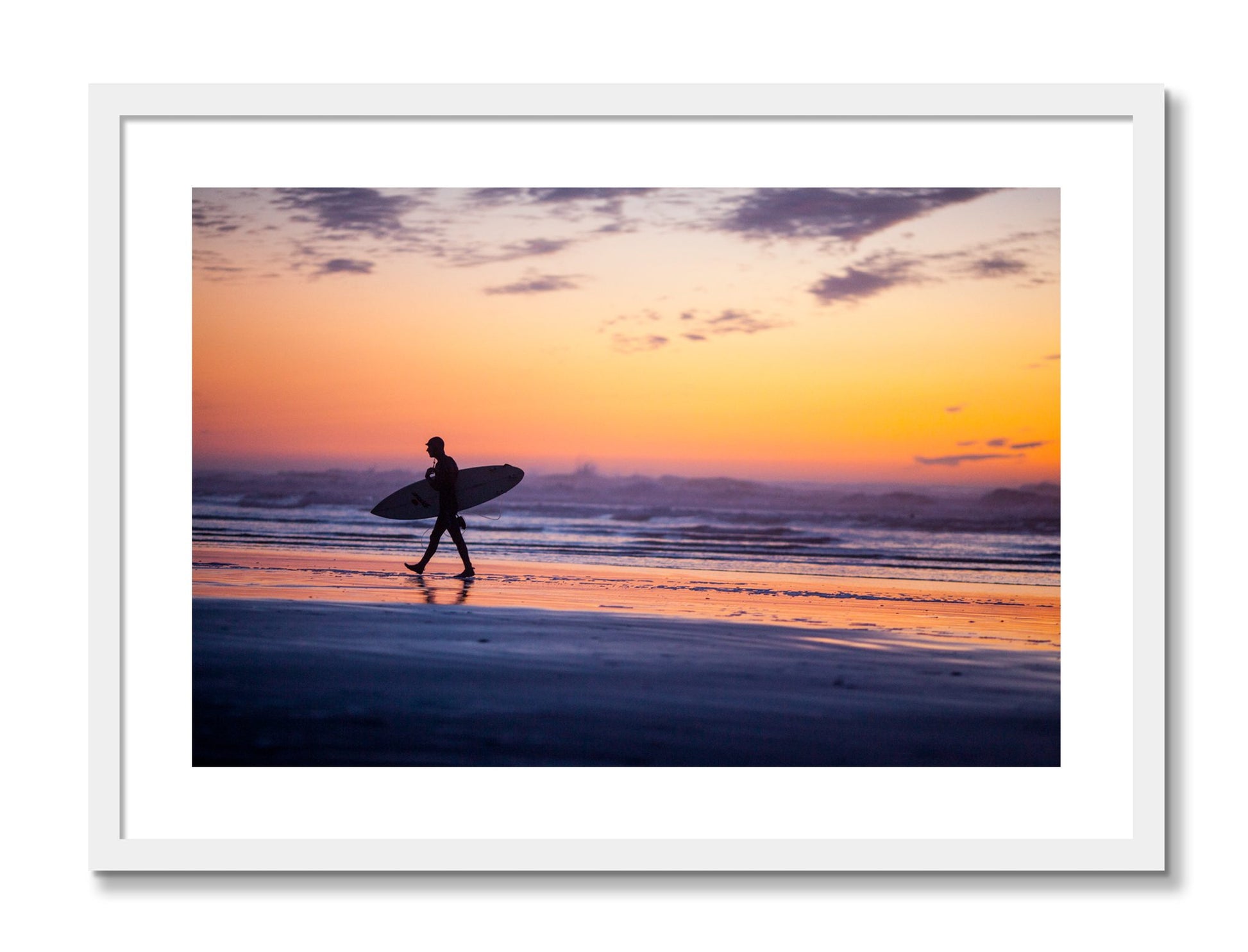 Framed photograph of Good Session by Dylan Ozanich, White frame, Borders