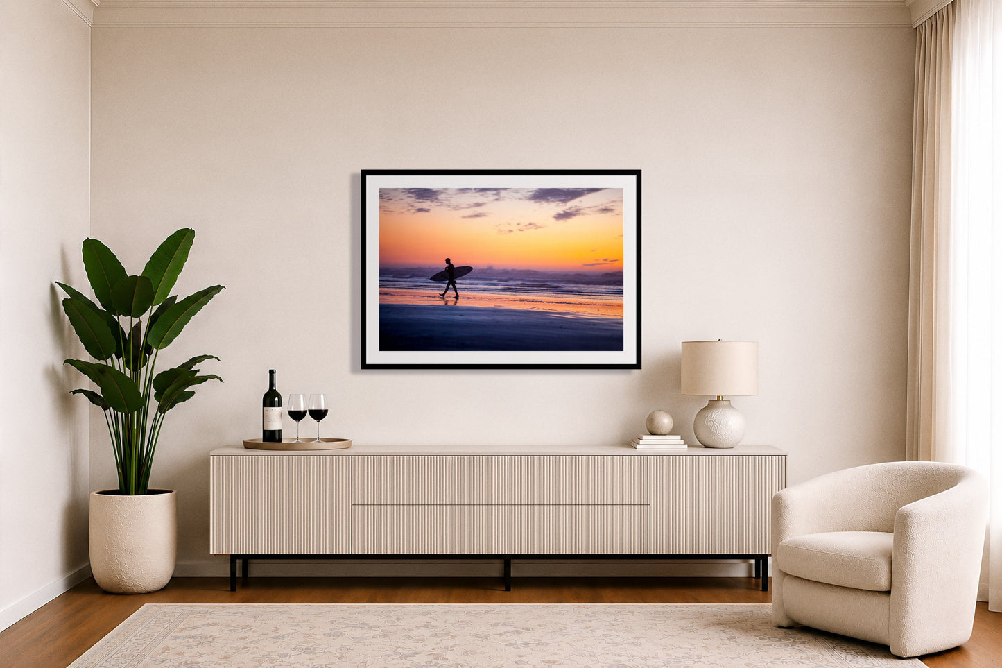 Framed photograph of Good Session by Dylan Ozanich displayed on a wall