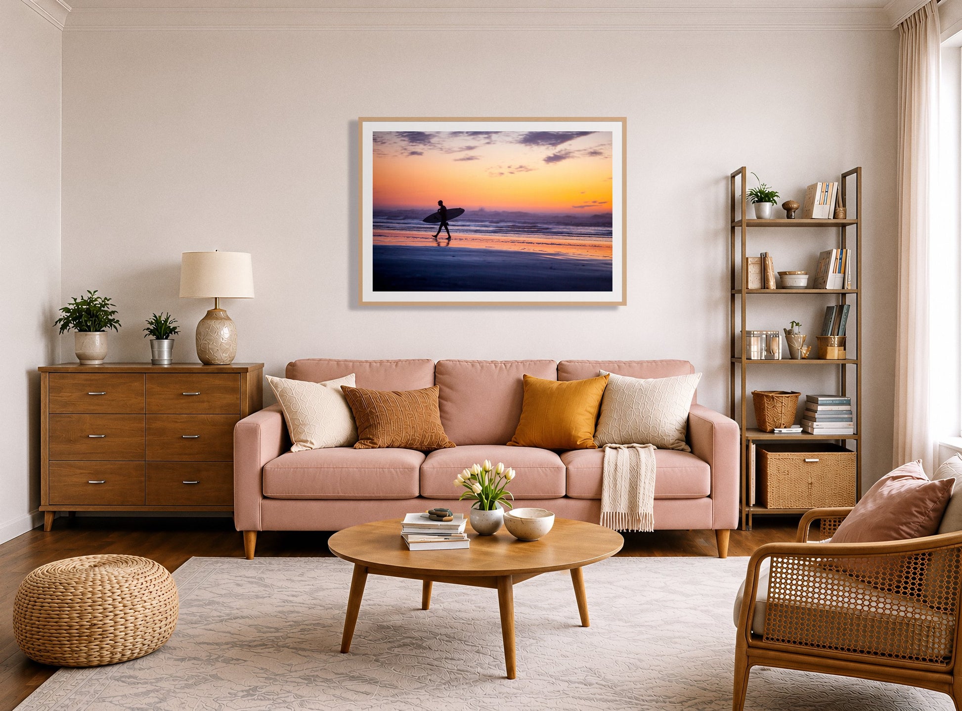 Framed photograph of Good Session by Dylan Ozanich displayed on a wall