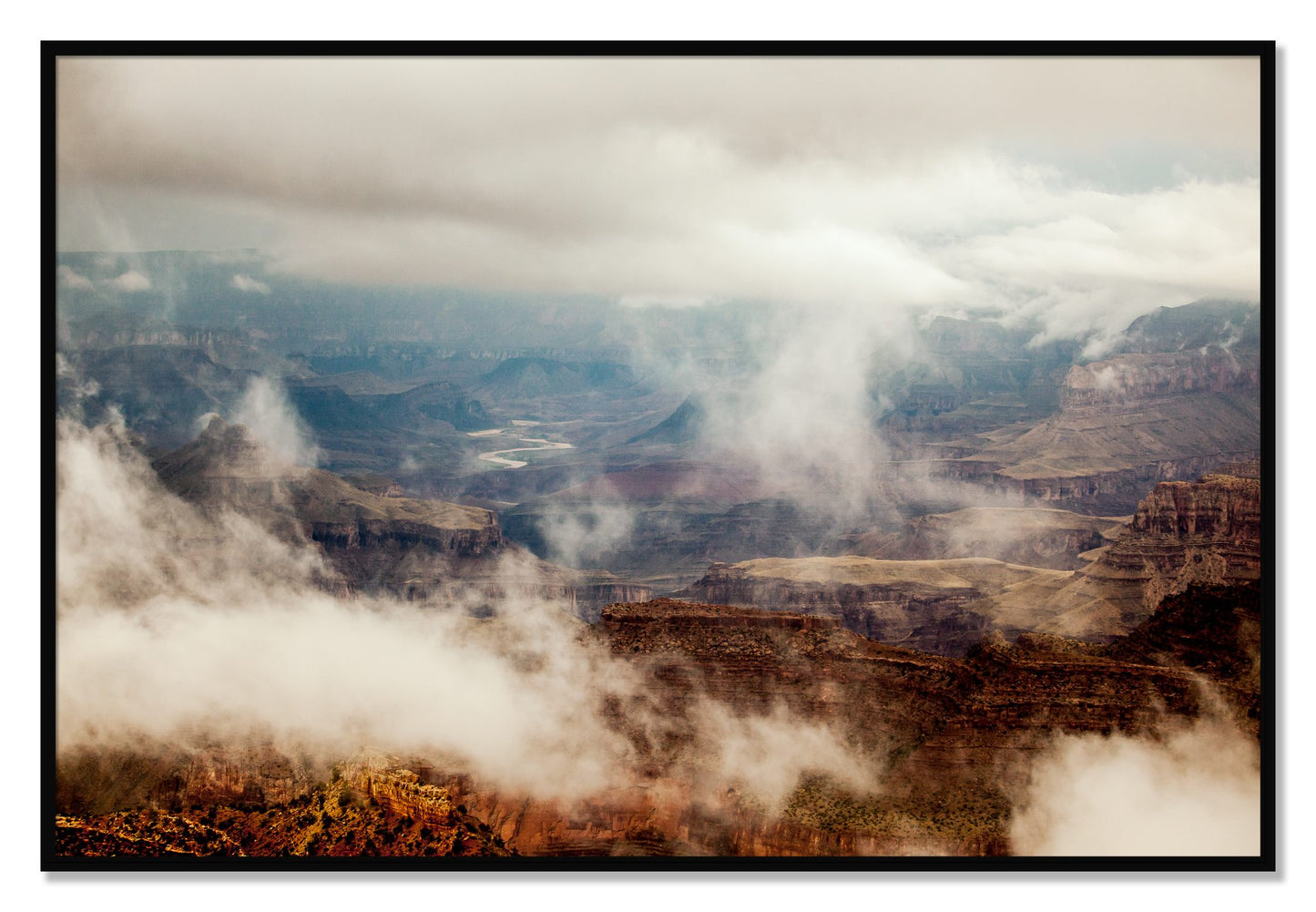 Framed photograph of Grand Canyon by Dylan Ozanich, Black frame, Full Bleed