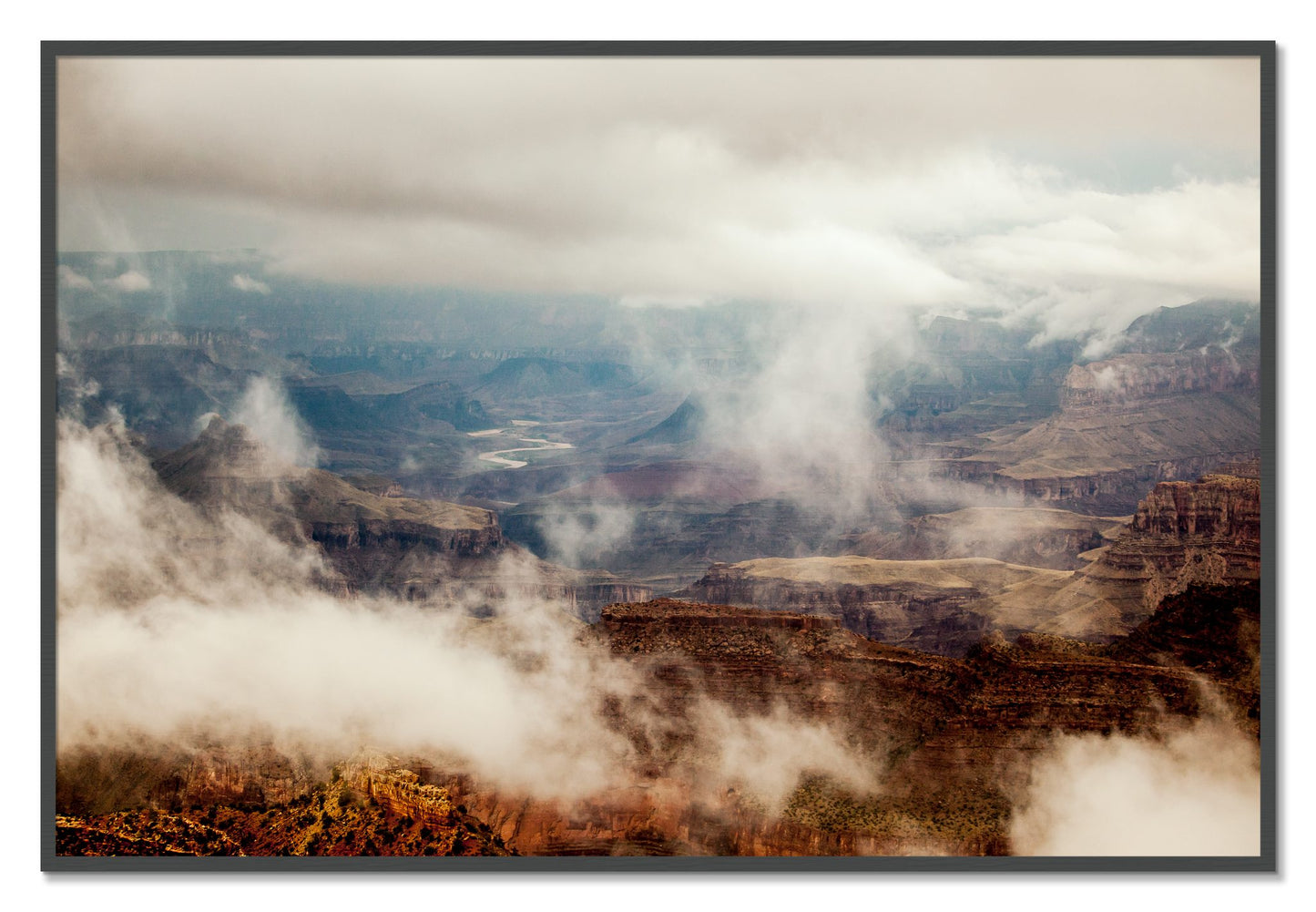 Framed photograph of Grand Canyon by Dylan Ozanich, Grey frame, Full Bleed