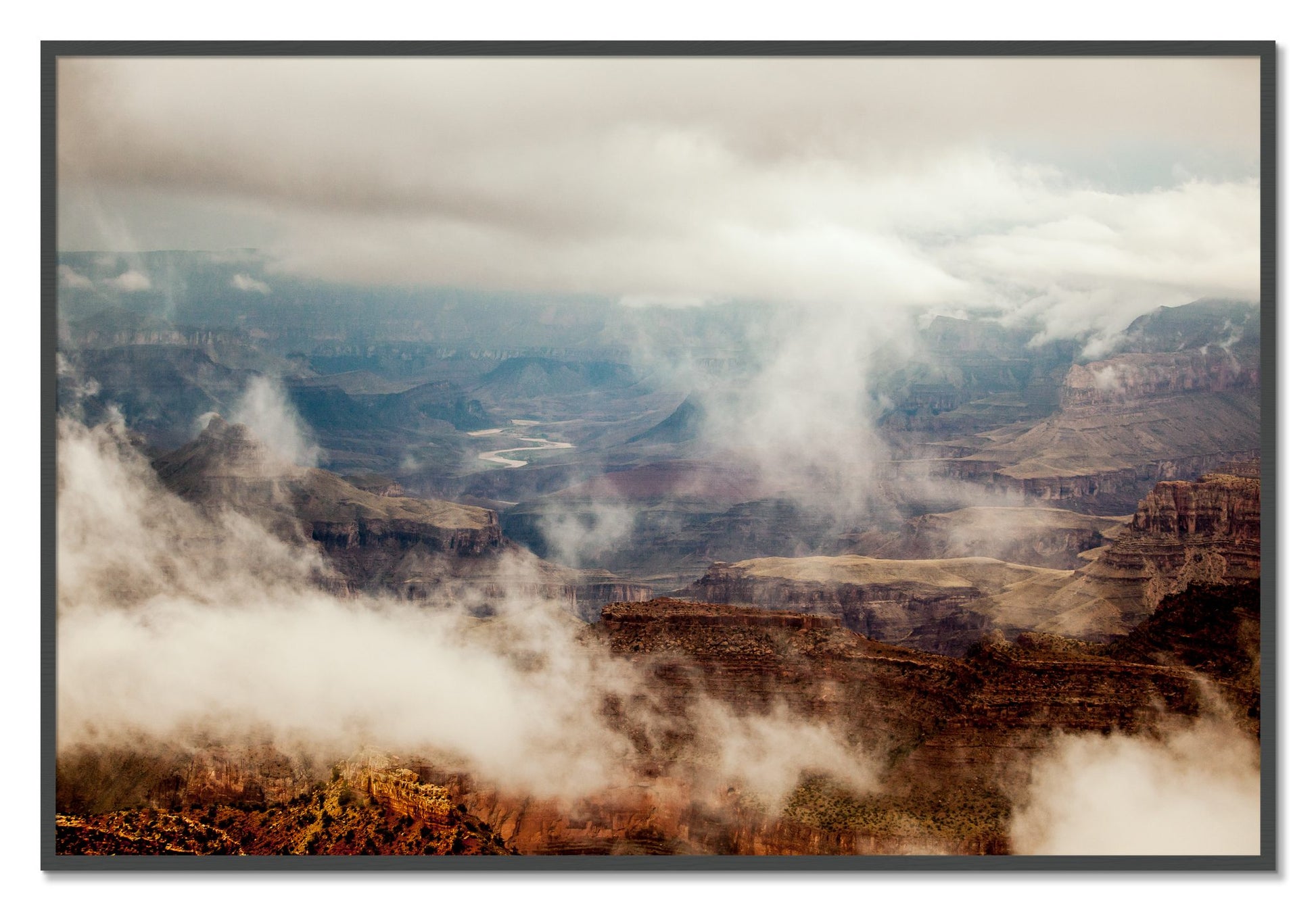 Framed photograph of Grand Canyon by Dylan Ozanich, Grey frame, Full Bleed
