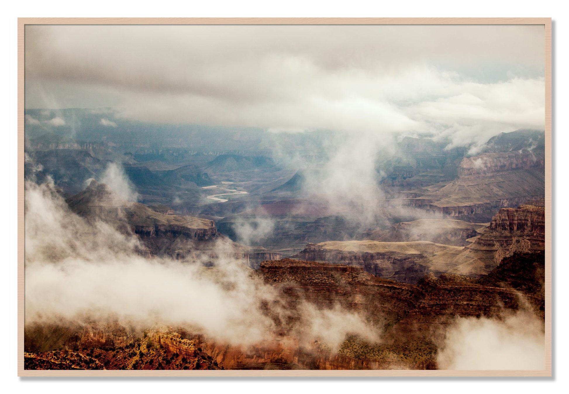 Framed photograph of Grand Canyon by Dylan Ozanich, Maple frame, Full Bleed
