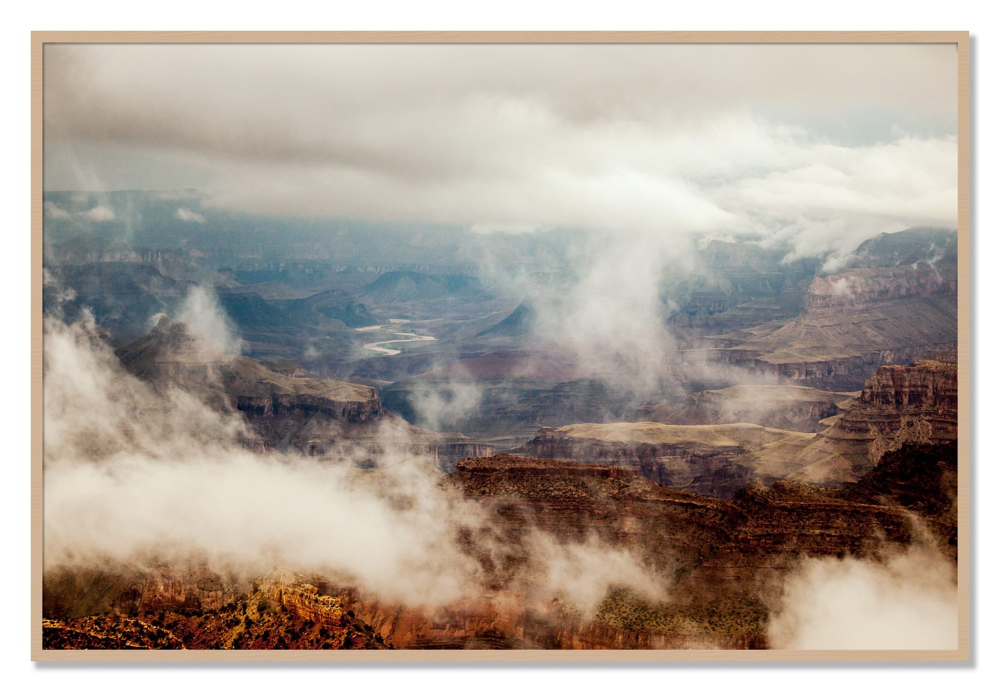 Framed photograph of Grand Canyon by Dylan Ozanich, Oak frame, Full Bleed