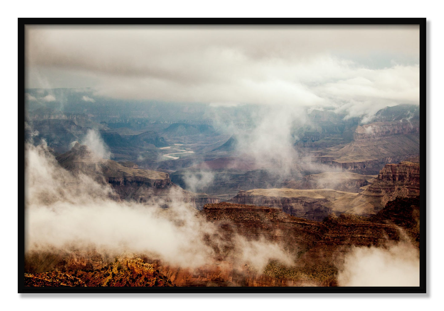Framed photograph of Grand Canyon by Dylan Ozanich, Black frame, Full Bleed