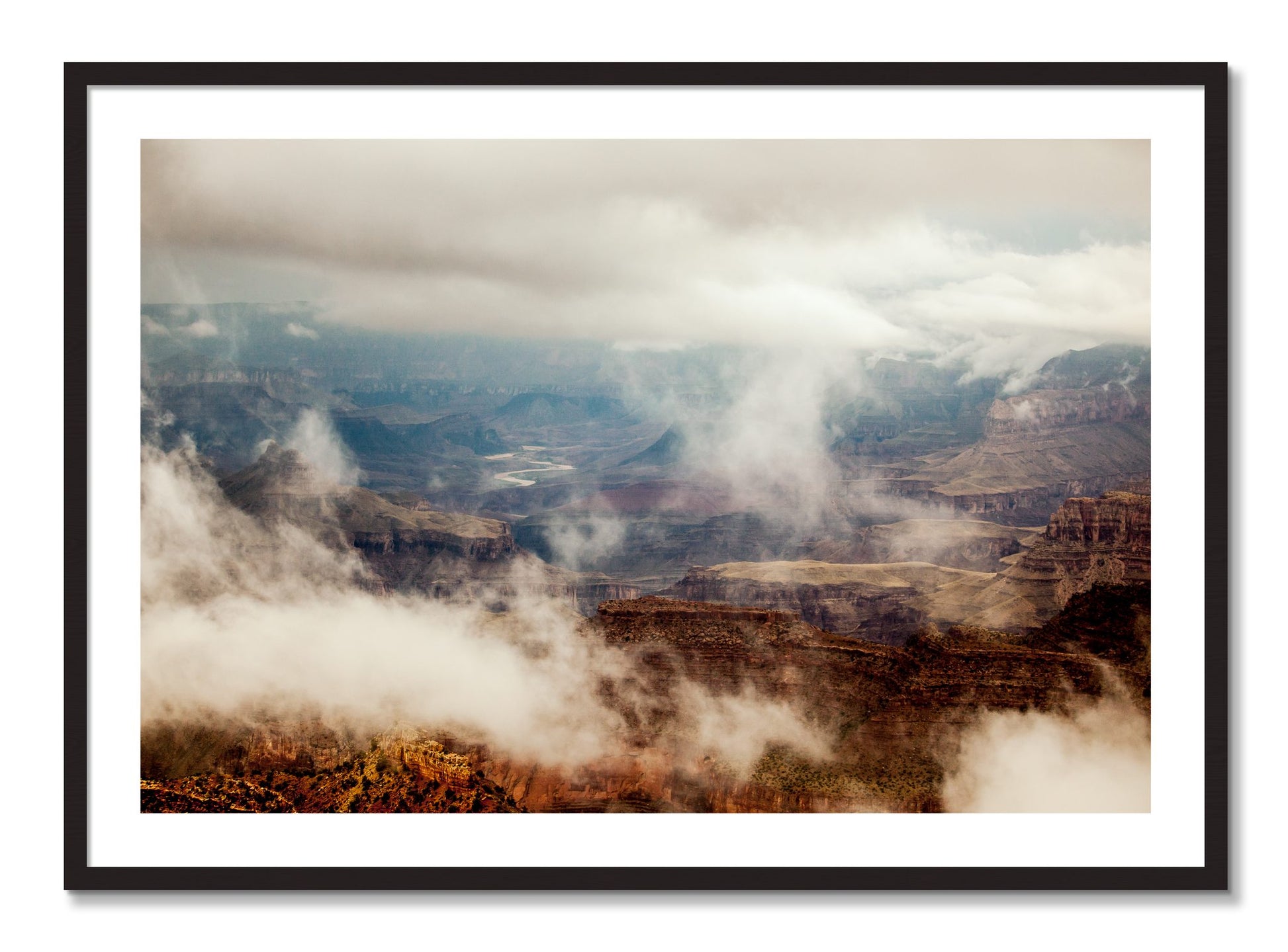 Framed photograph of Grand Canyon by Dylan Ozanich, Black Walnut frame, Borders