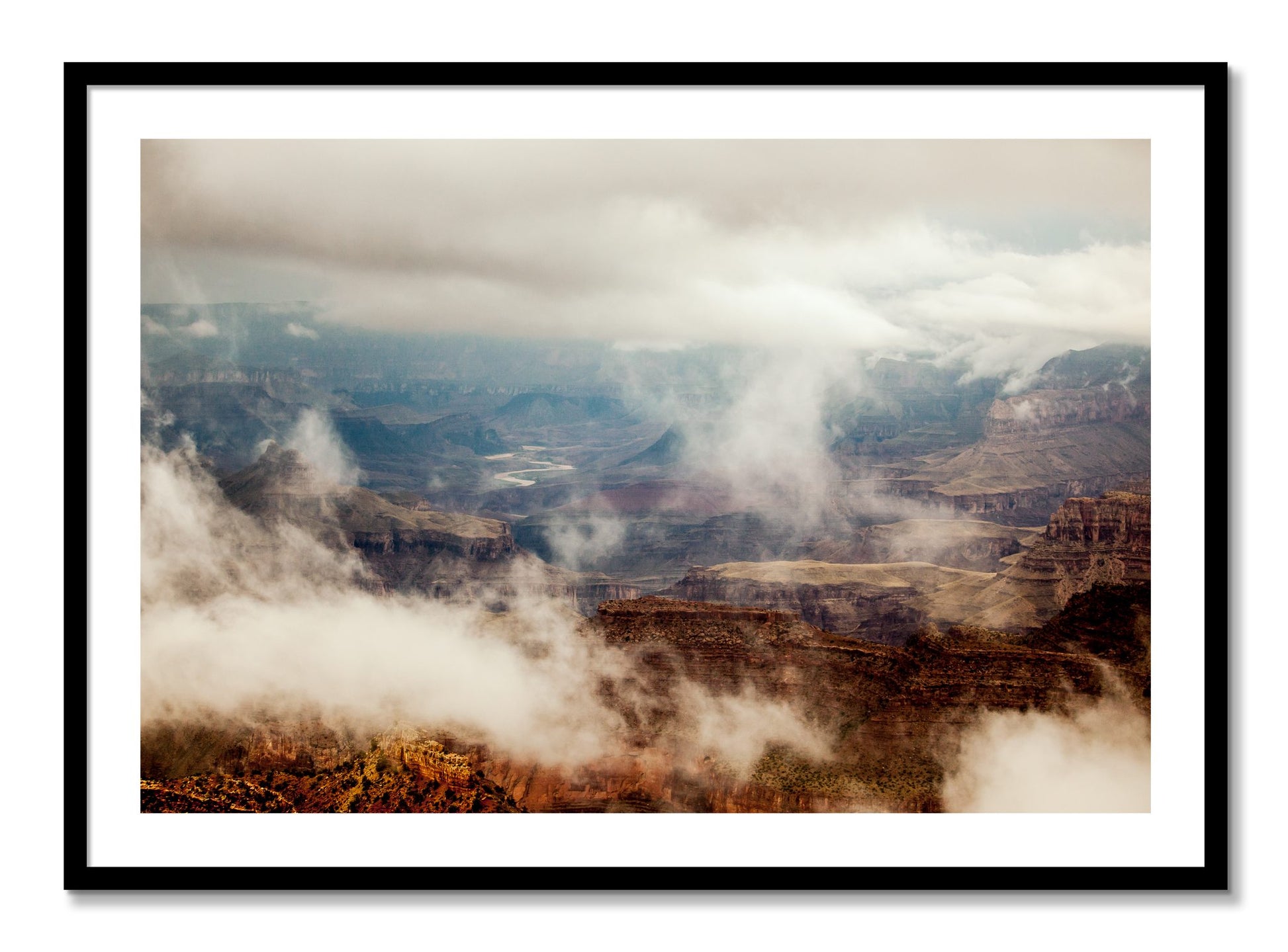 Framed photograph of Grand Canyon by Dylan Ozanich, Black frame, Borders