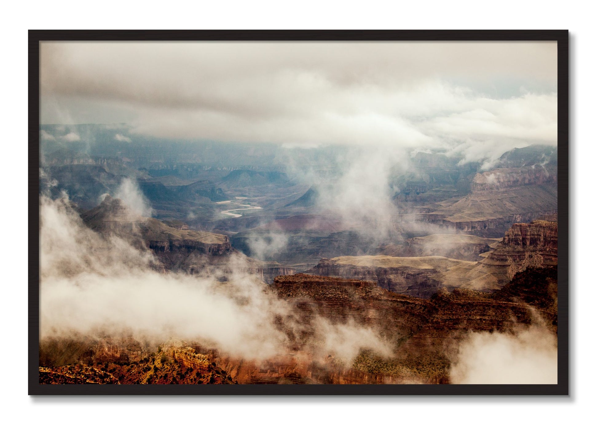Framed photograph of Grand Canyon by Dylan Ozanich, Black Walnut frame, Full Bleed
