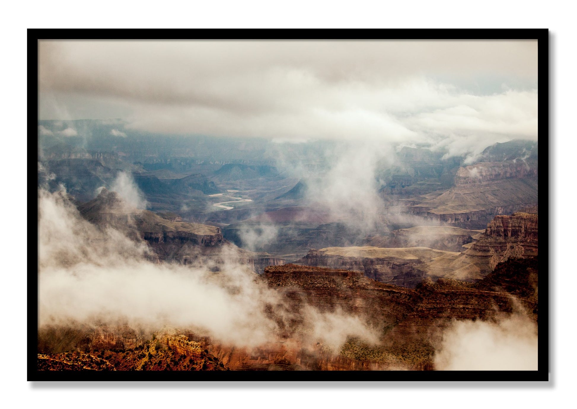 Framed photograph of Grand Canyon by Dylan Ozanich, Black frame, Full Bleed