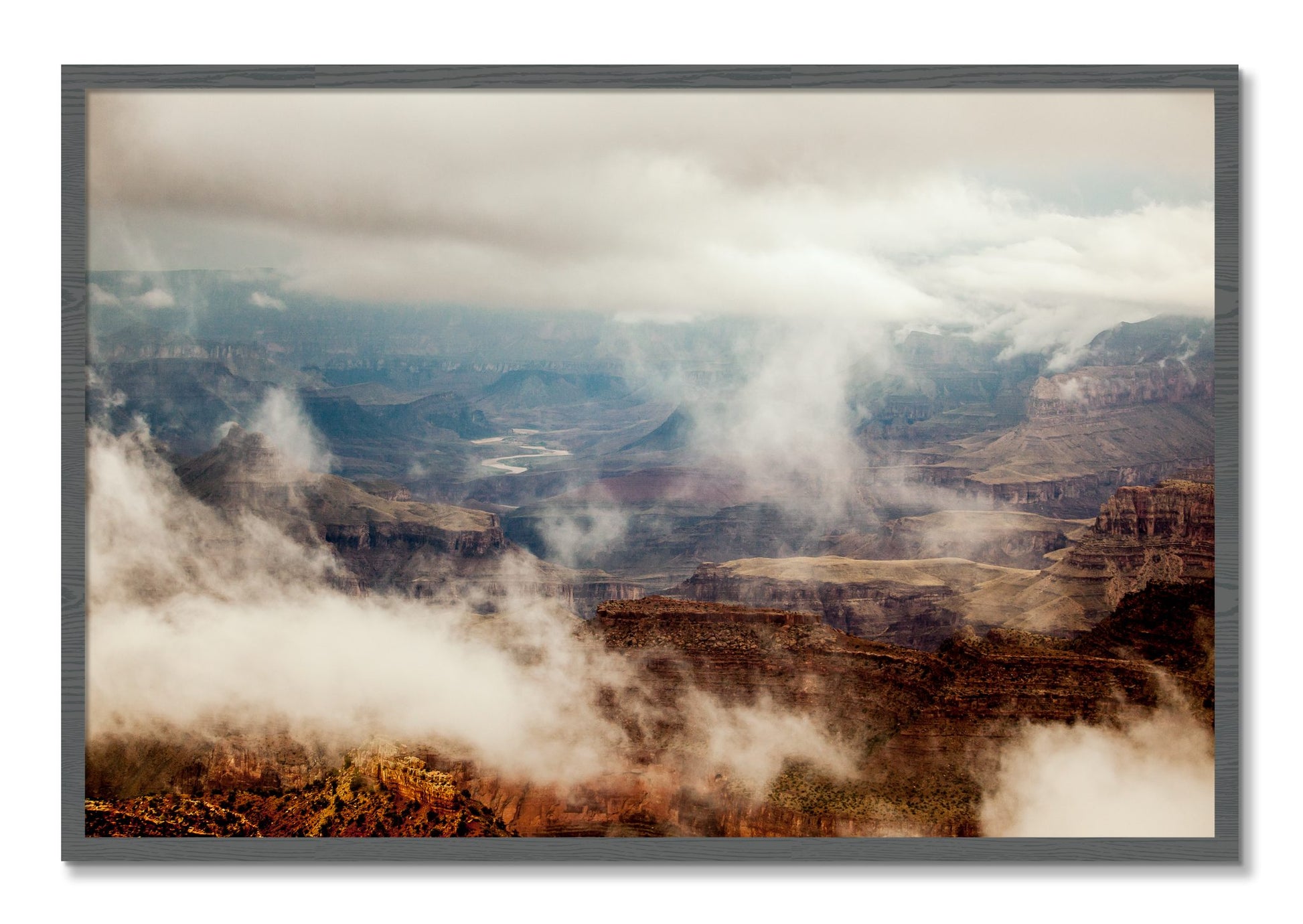 Framed photograph of Grand Canyon by Dylan Ozanich, Grey frame, Full Bleed