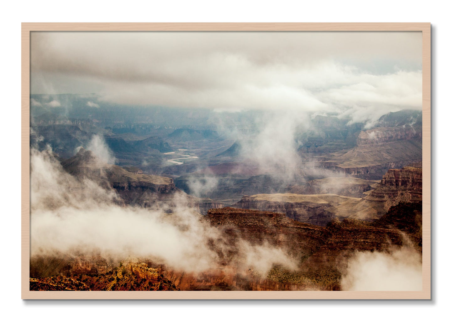 Framed photograph of Grand Canyon by Dylan Ozanich, Maple frame, Full Bleed