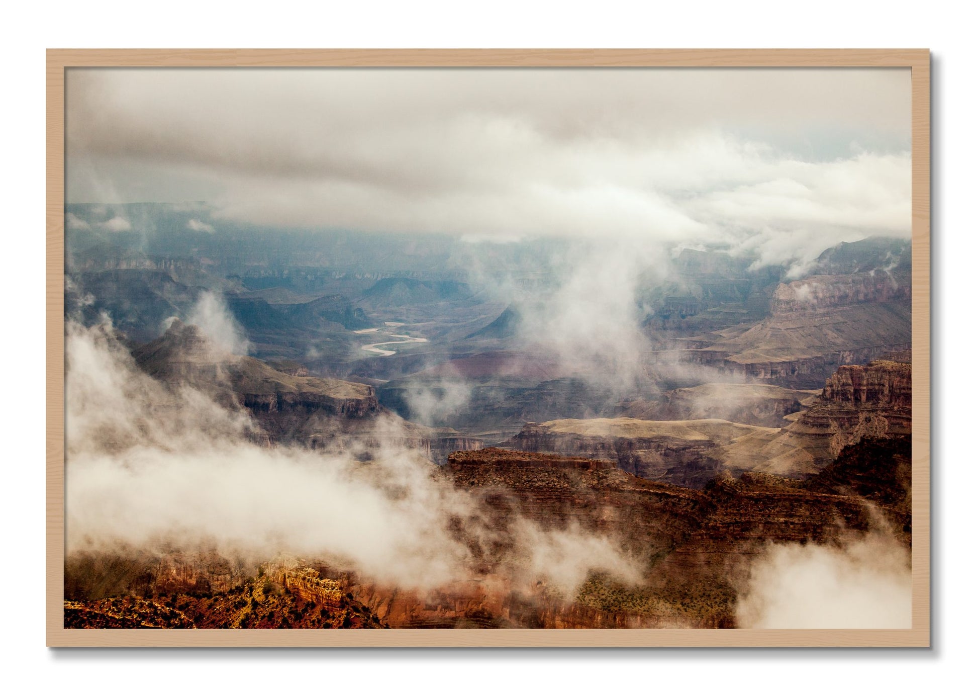 Framed photograph of Grand Canyon by Dylan Ozanich, Oak frame, Full Bleed