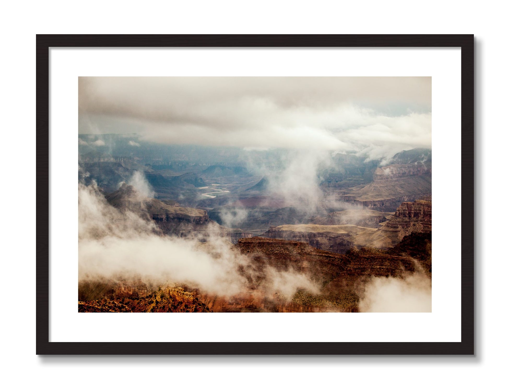 Framed photograph of Grand Canyon by Dylan Ozanich, Black Walnut frame, Borders