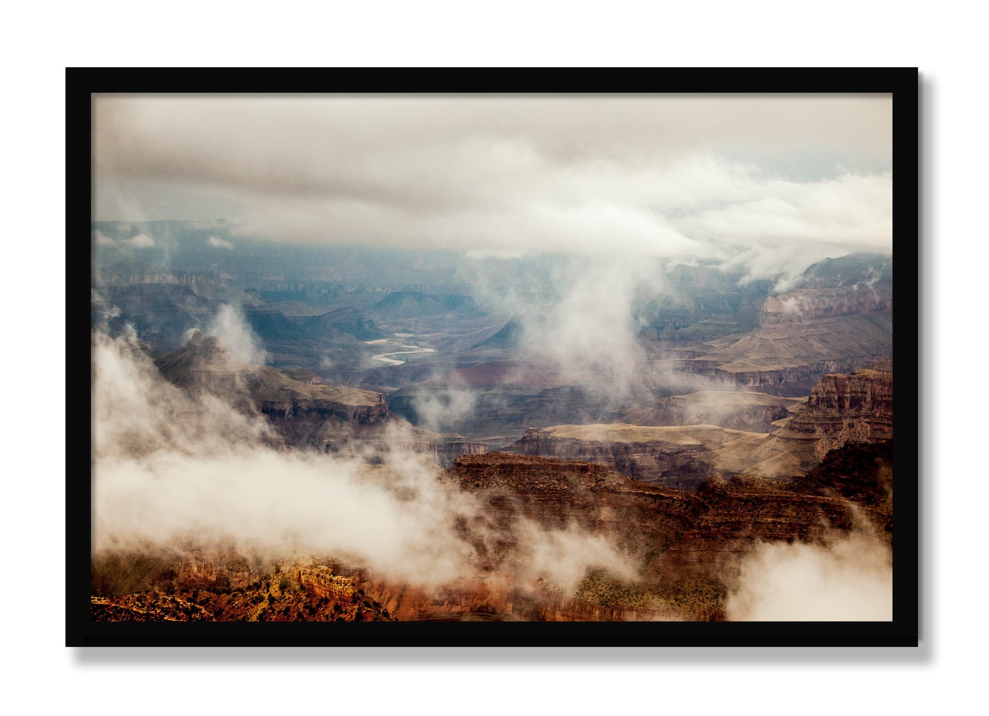 Framed photograph of Grand Canyon by Dylan Ozanich, Black frame, Full Bleed
