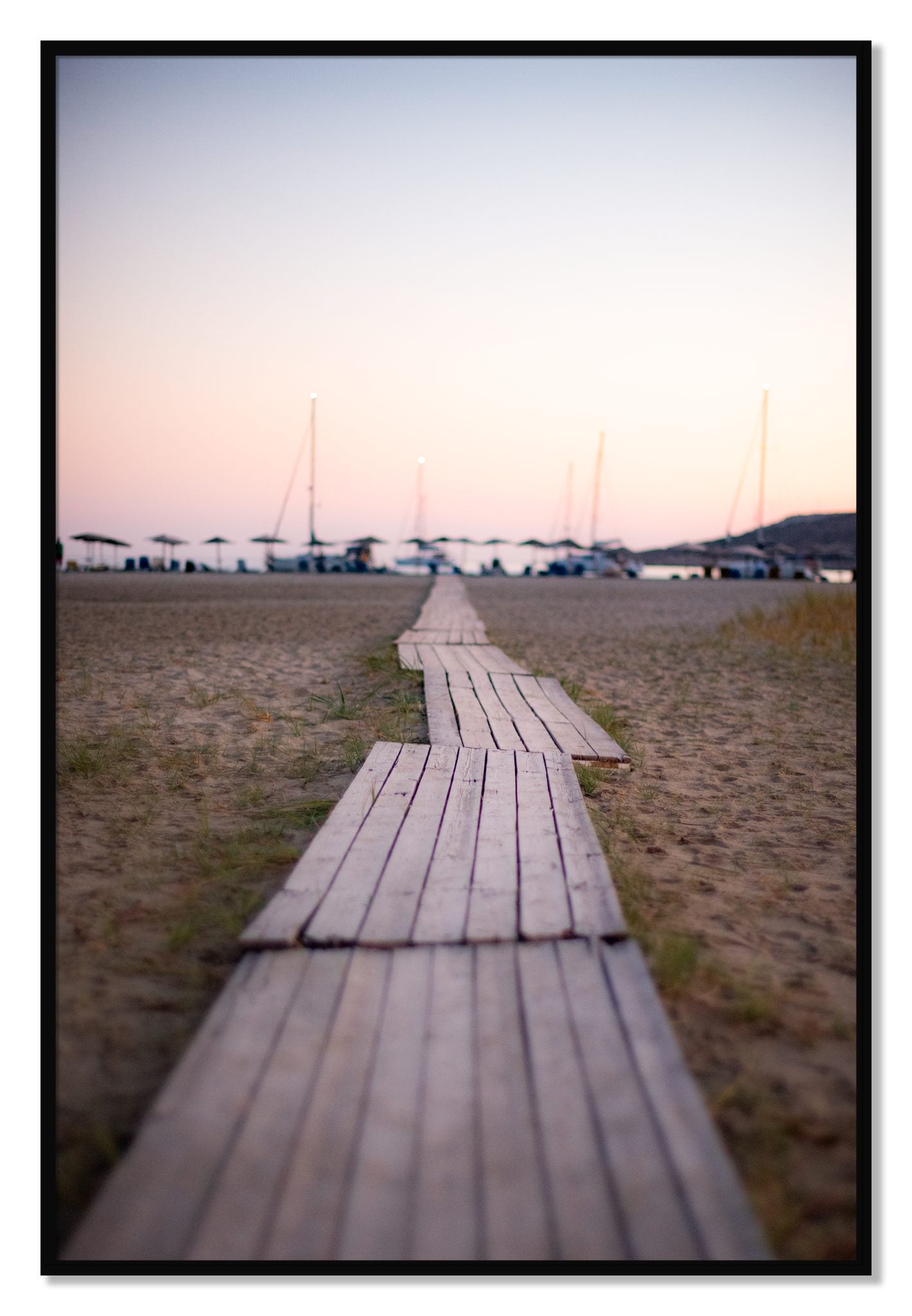 Framed photograph of Greek Isles by Dylan Ozanich, Black frame, Full Bleed