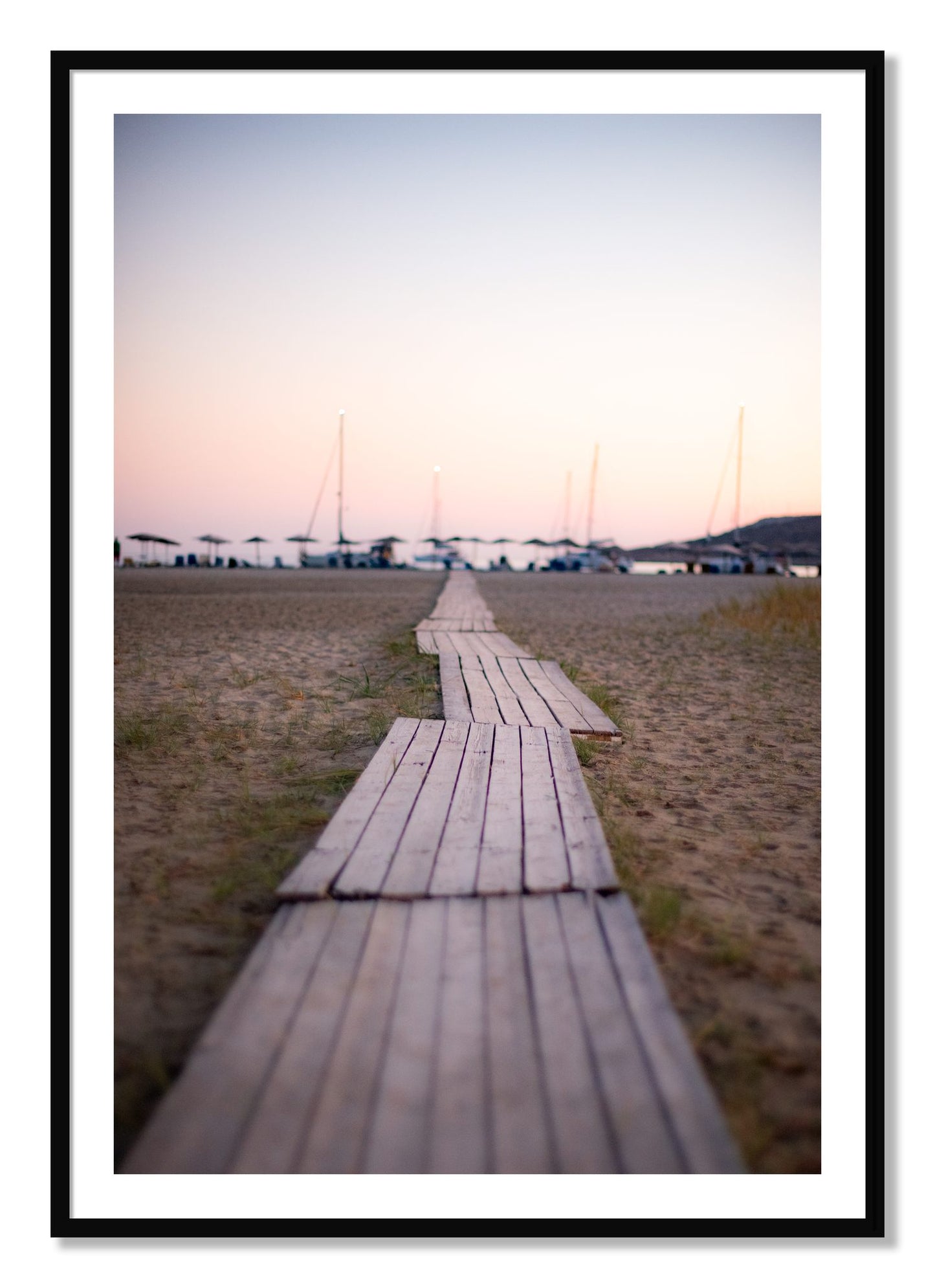 Framed photograph of Greek Isles by Dylan Ozanich, Black frame, Borders