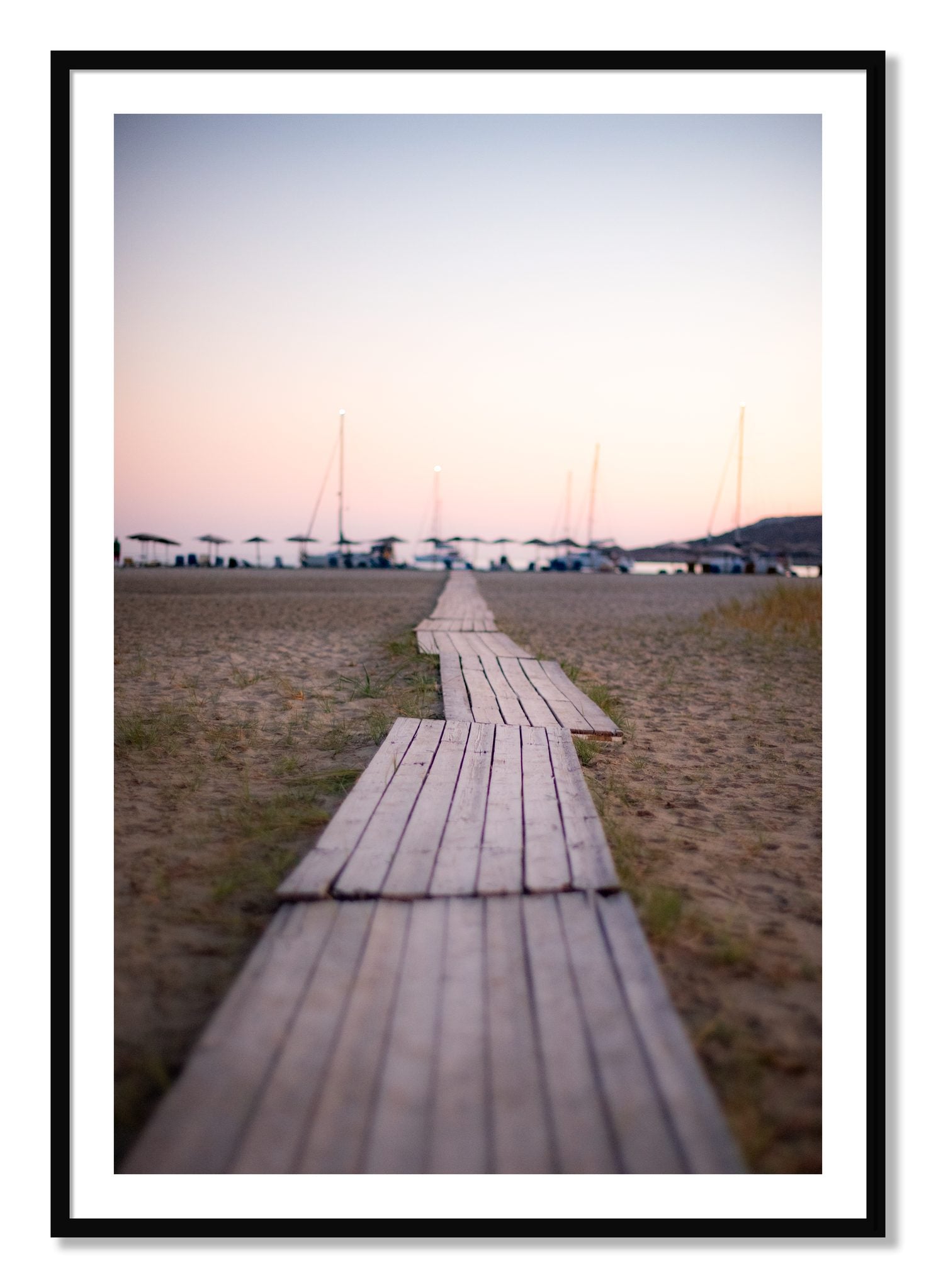 Framed photograph of Greek Isles by Dylan Ozanich, Black frame, Borders