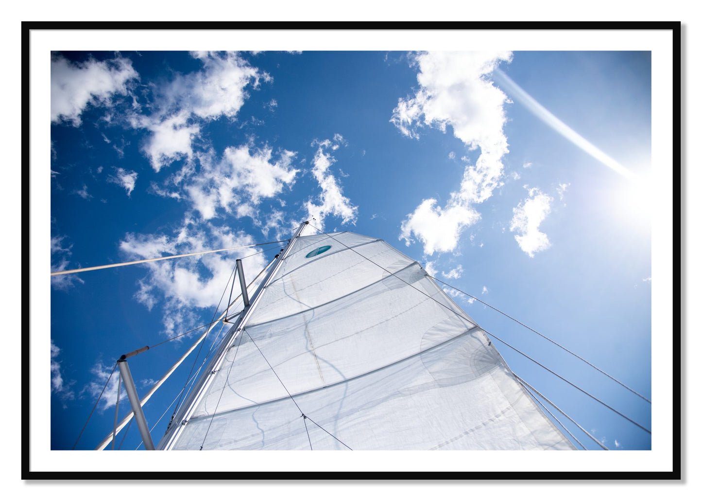 Framed photograph of Greek Sky by Dylan Ozanich, Black frame, Borders