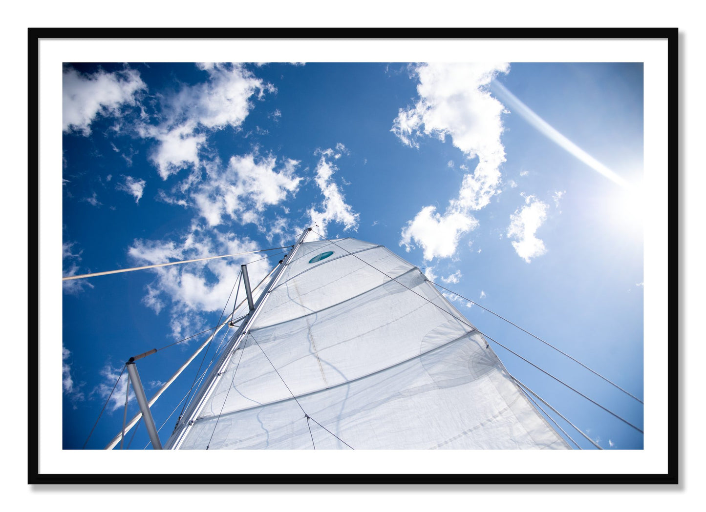 Framed photograph of Greek Sky by Dylan Ozanich, Black frame, Borders