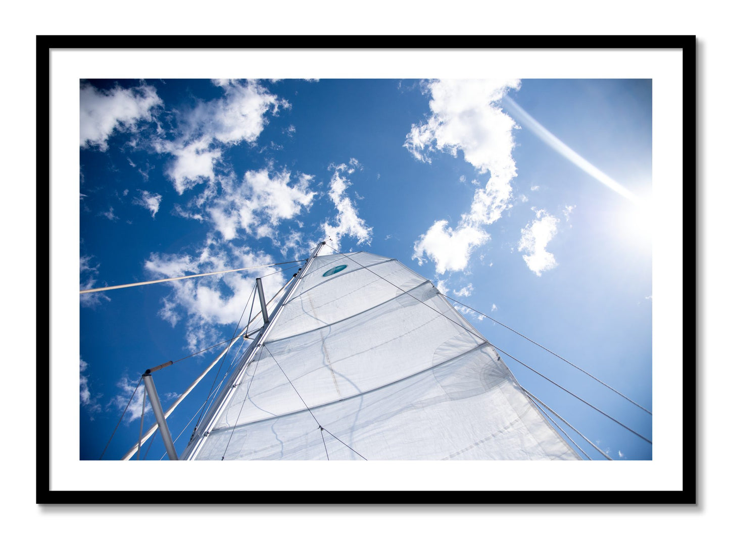 Framed photograph of Greek Sky by Dylan Ozanich, Black frame, Borders