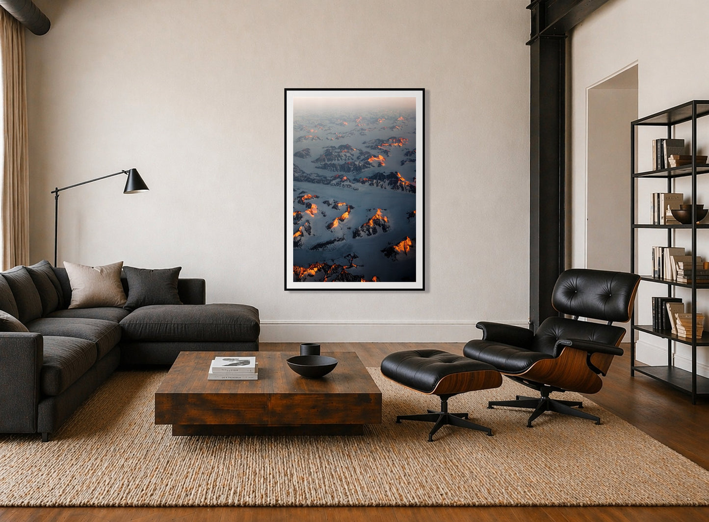 Framed photograph of Greenland Light by Dylan Ozanich displayed on a wall