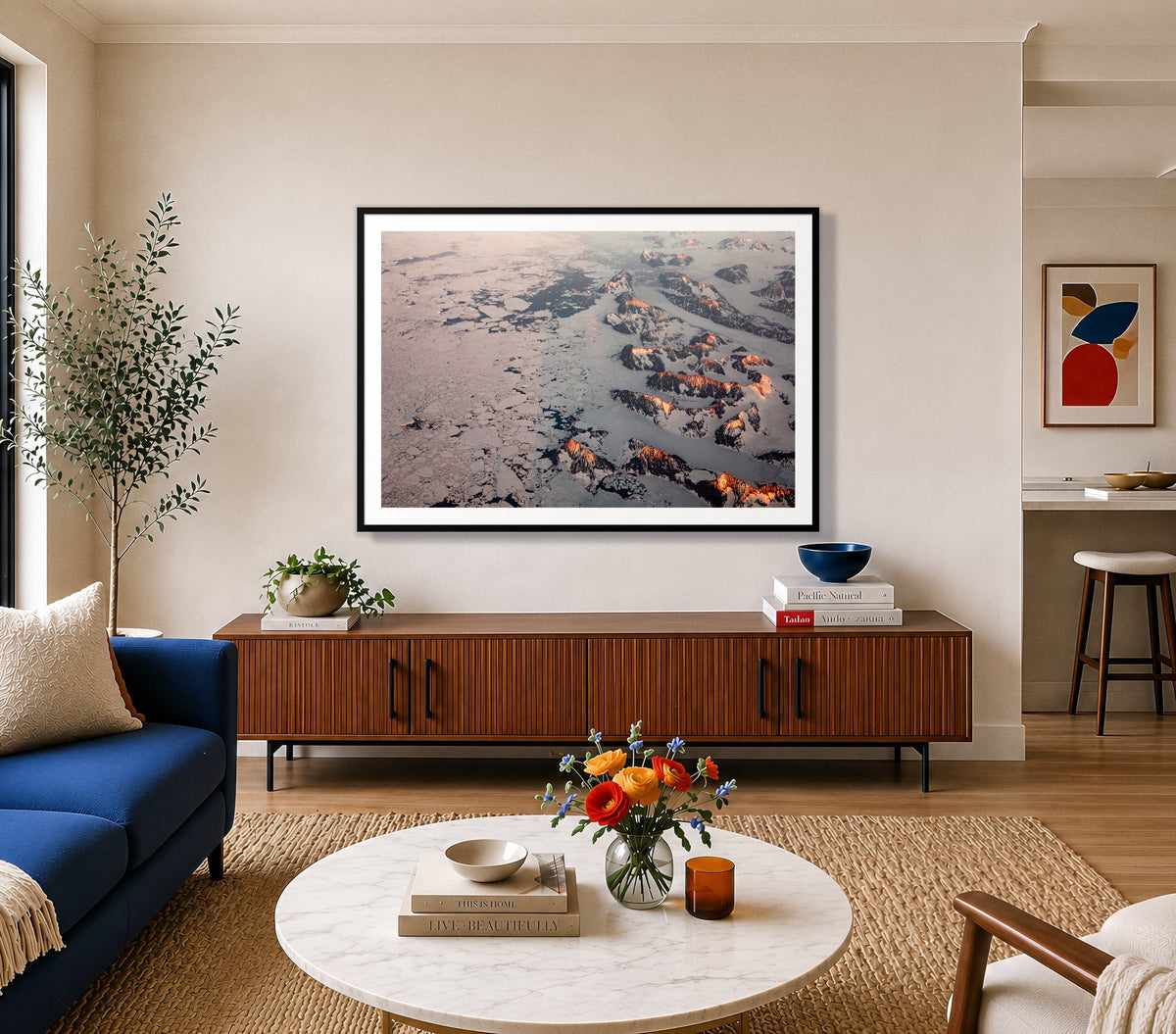 Greenland Peaks in a room