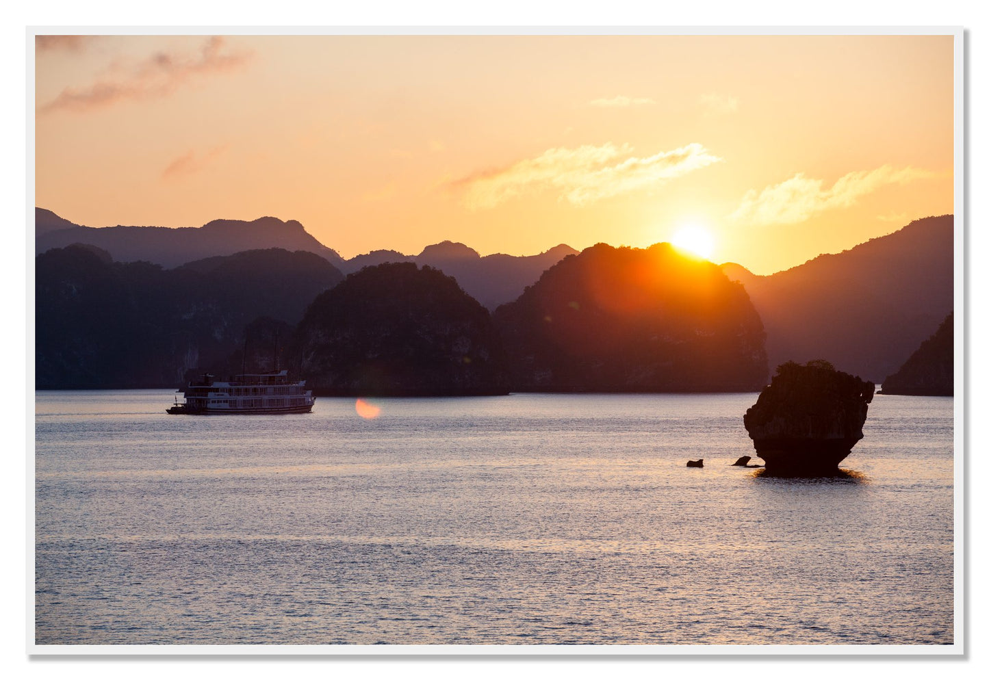 Ha Long Bay by Dylan Ozanich, 48×72 Full Bleed Print in a White frame