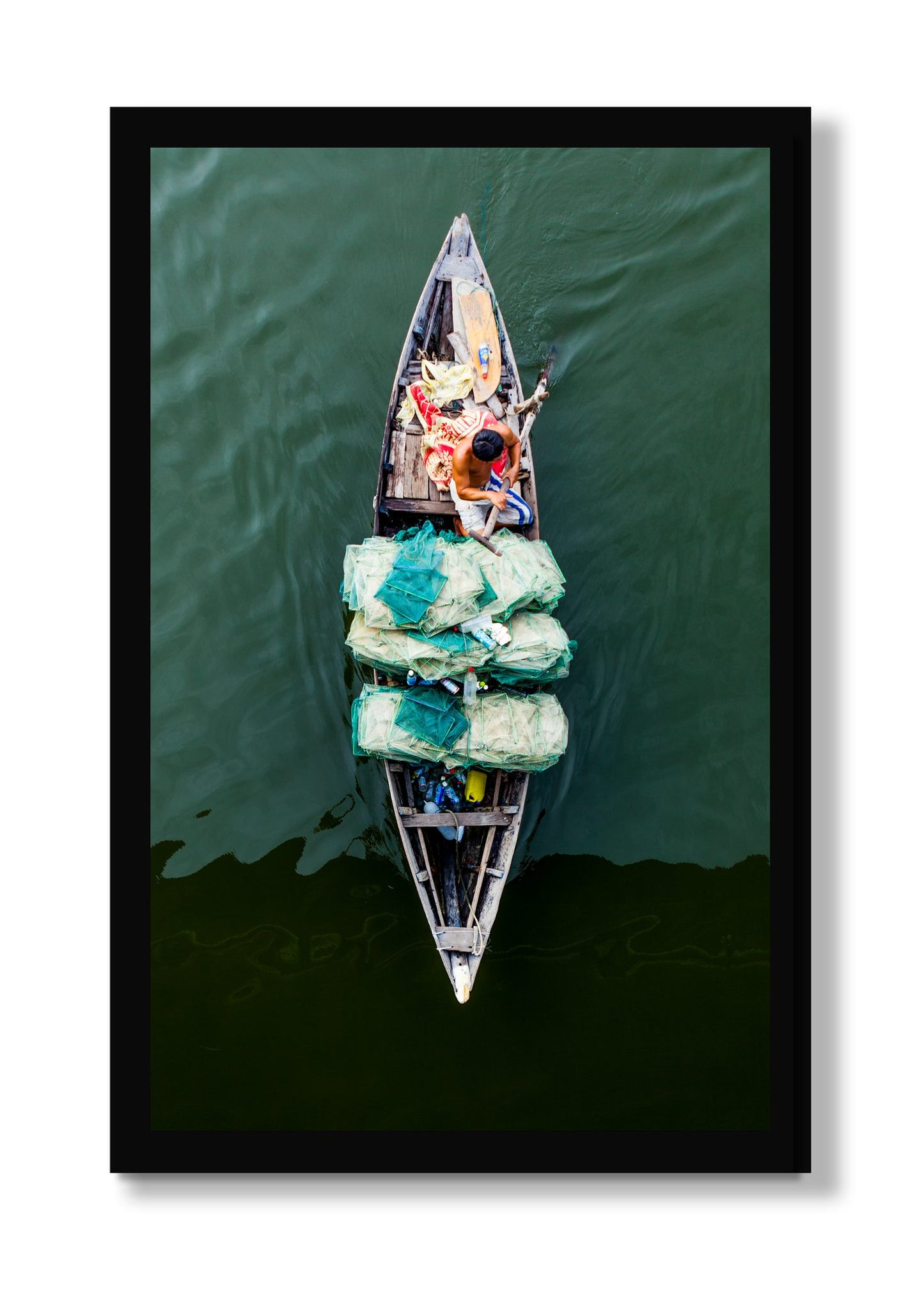 Framed photograph of Hanoi Vietnam by Dylan Ozanich, Black frame, Full Bleed