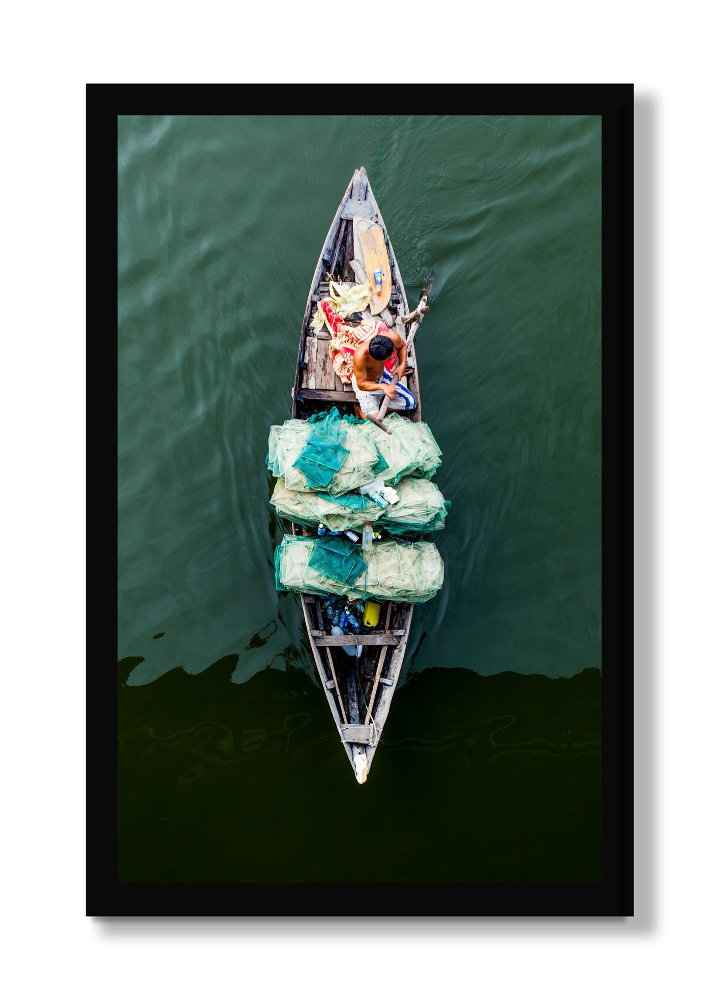 Framed photograph of Hanoi Vietnam by Dylan Ozanich, Black frame, Full Bleed