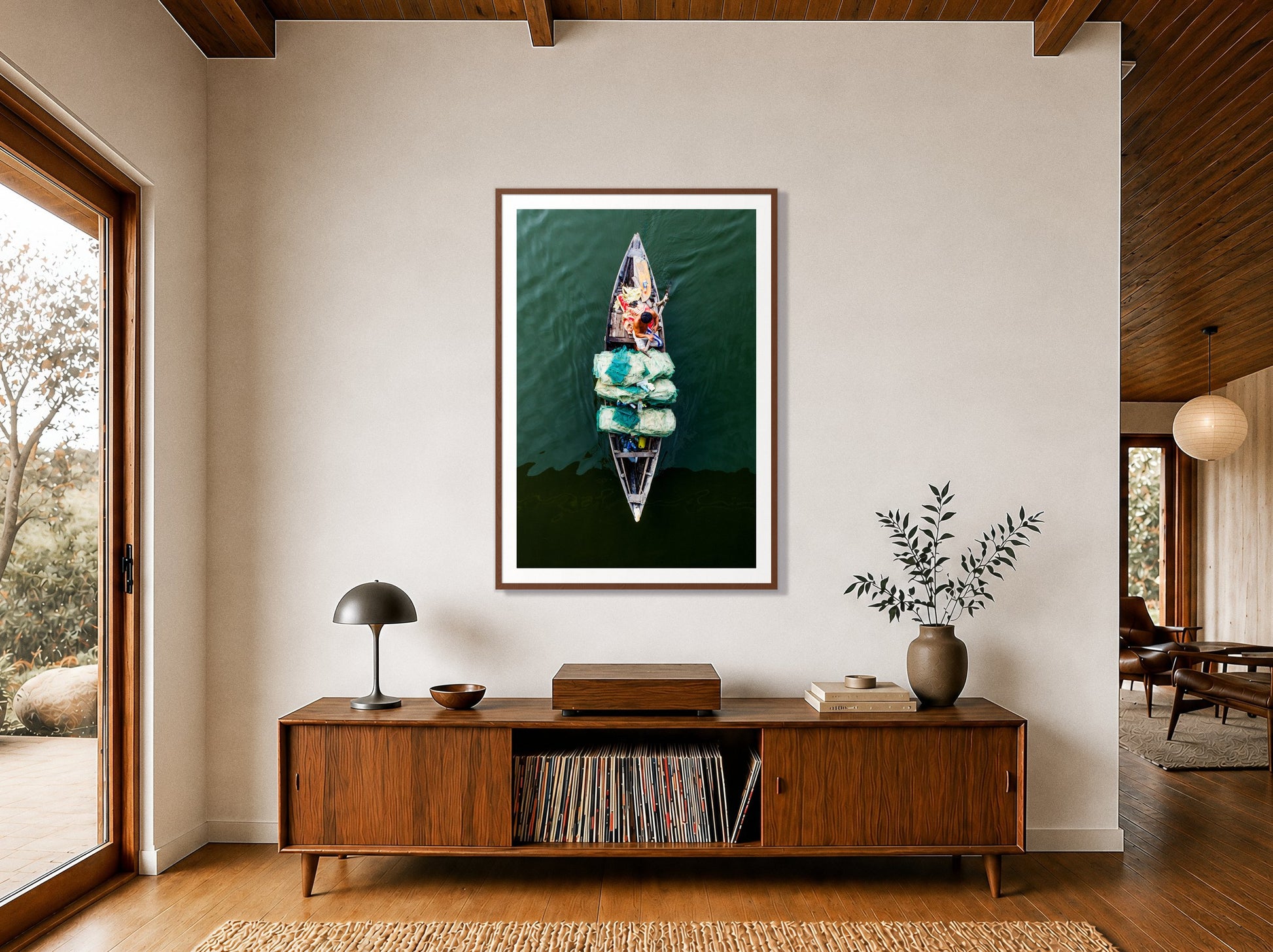 Framed photograph of Hanoi Vietnam by Dylan Ozanich displayed on a wall