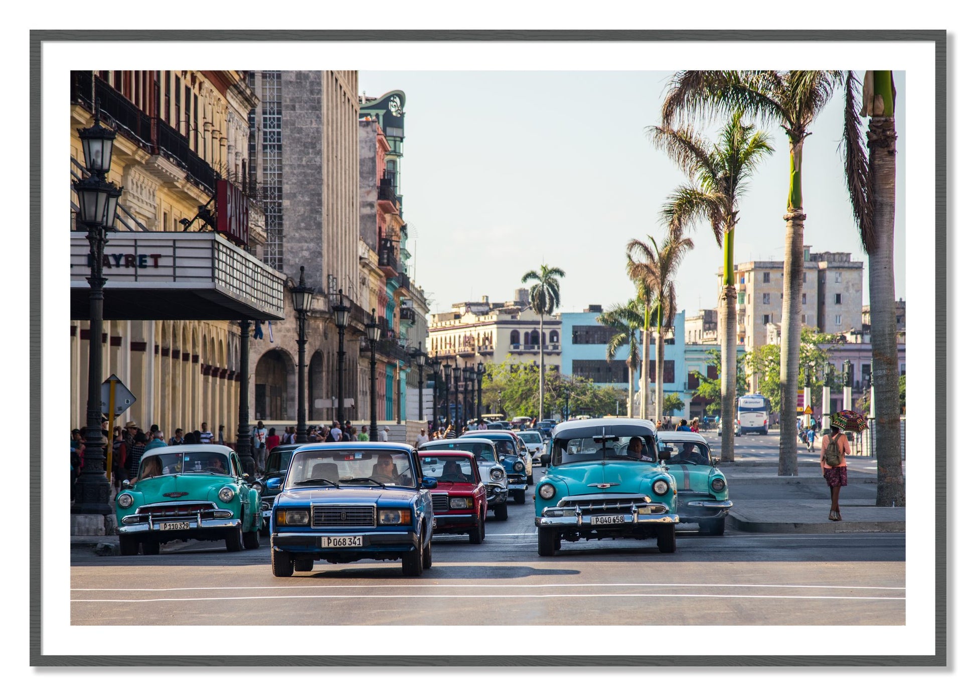 Framed photograph of Havana by Dylan Ozanich, Grey frame, Borders