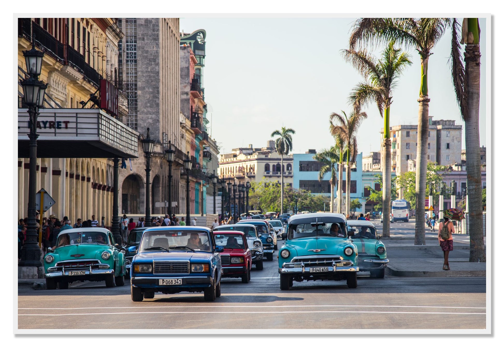 Framed photograph of Havana by Dylan Ozanich, White frame, Full Bleed