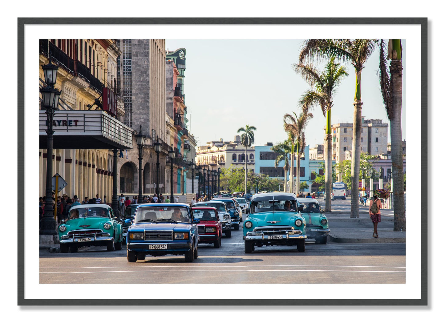 Framed photograph of Havana by Dylan Ozanich, Grey frame, Borders