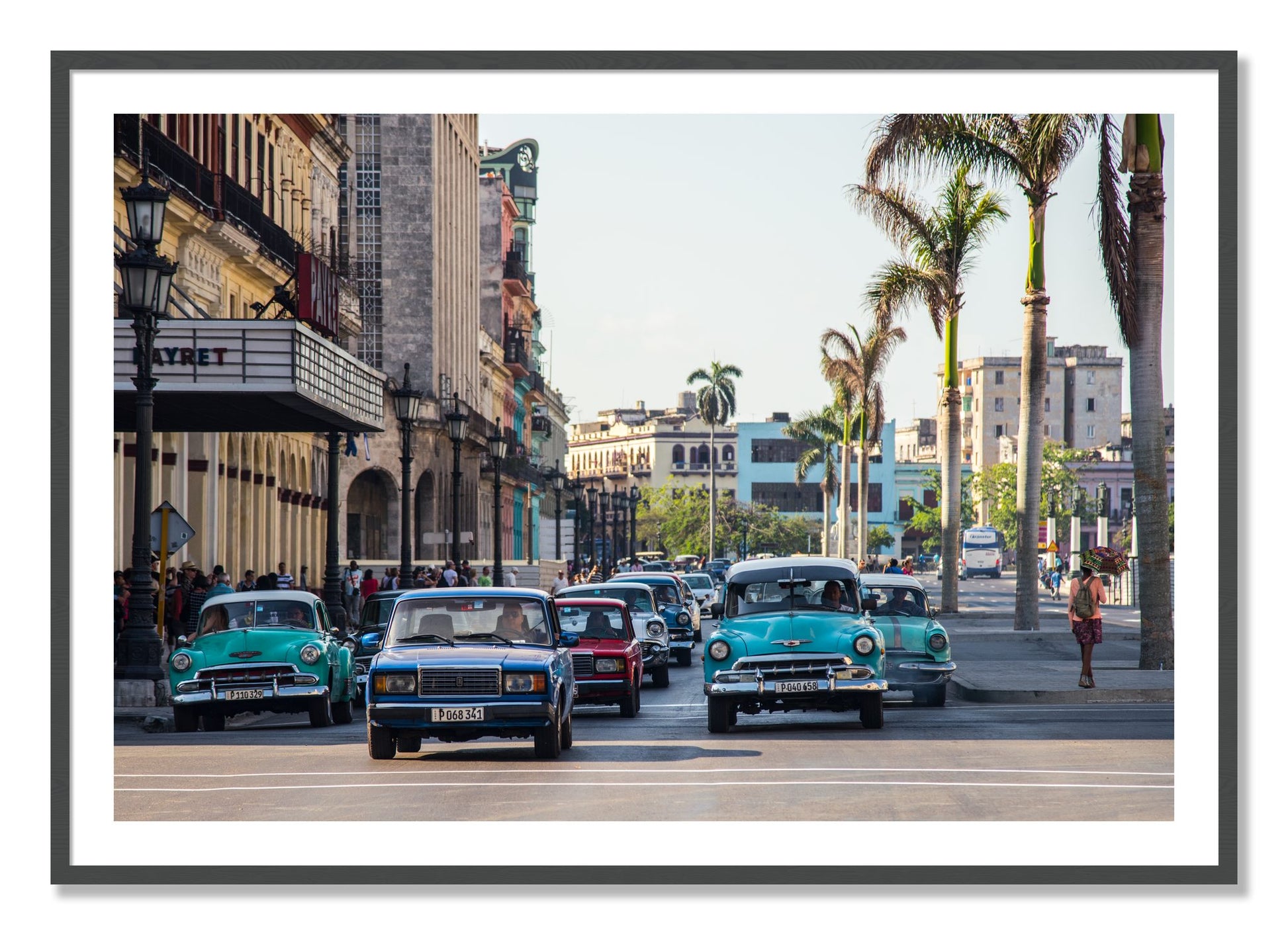 Framed photograph of Havana by Dylan Ozanich, Grey frame, Borders