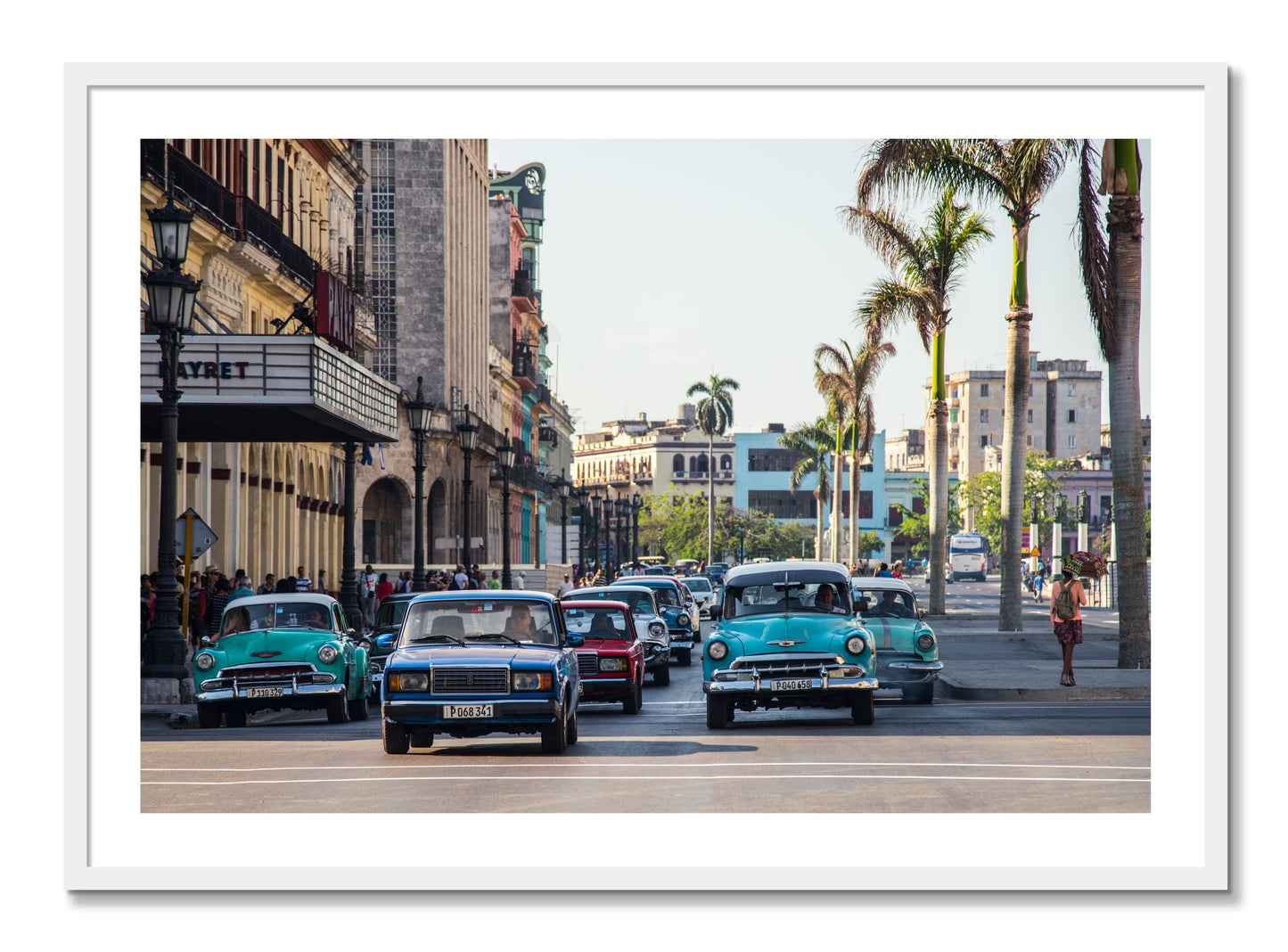 Framed photograph of Havana by Dylan Ozanich, White frame, Full Bleed