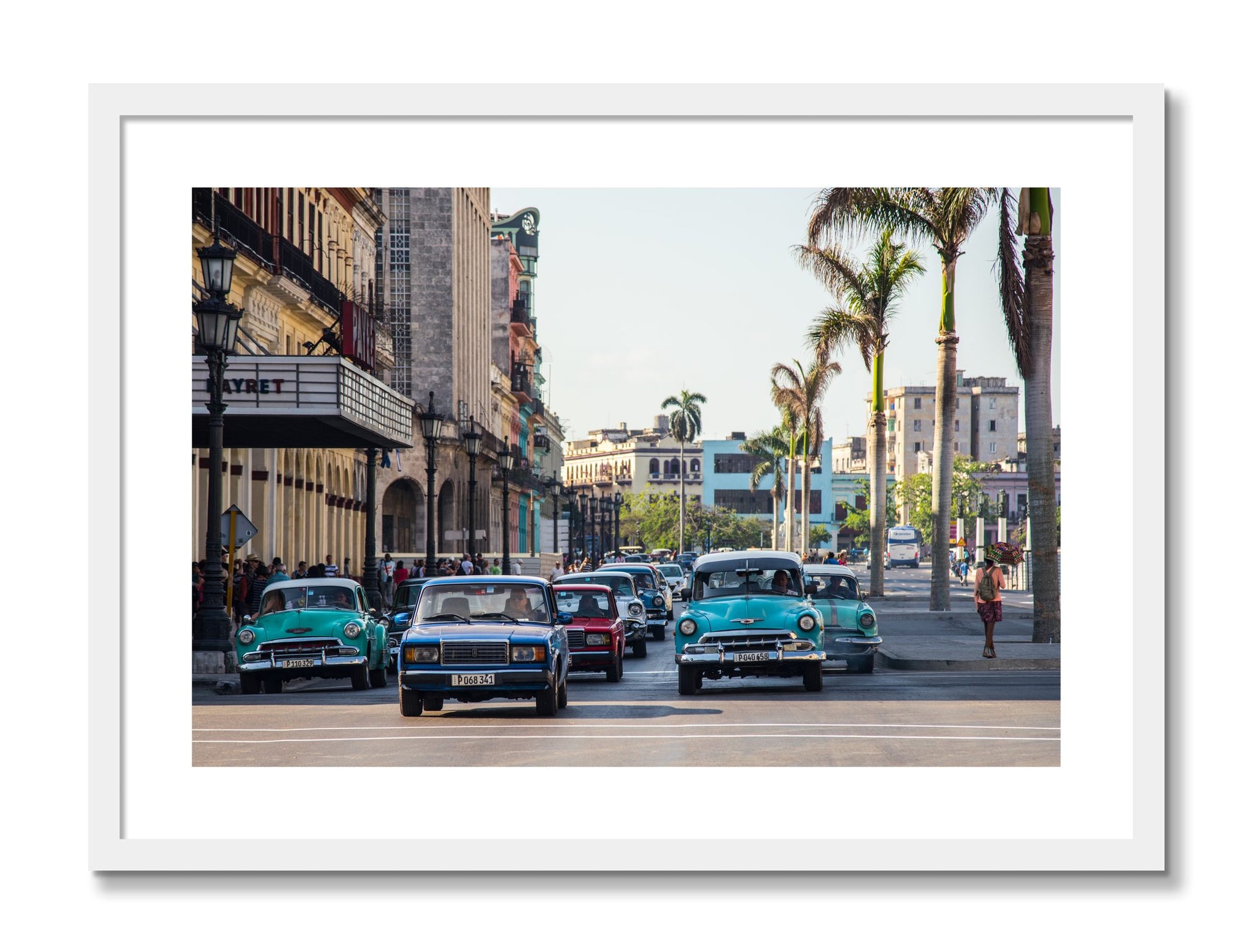 Framed photograph of Havana by Dylan Ozanich, White frame, Borders
