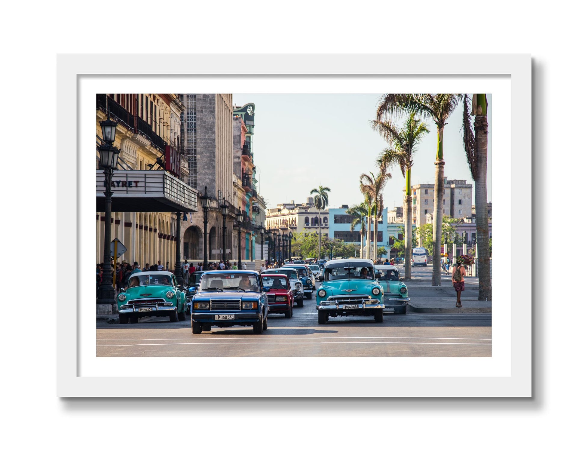 Framed photograph of Havana by Dylan Ozanich, White frame, Borders