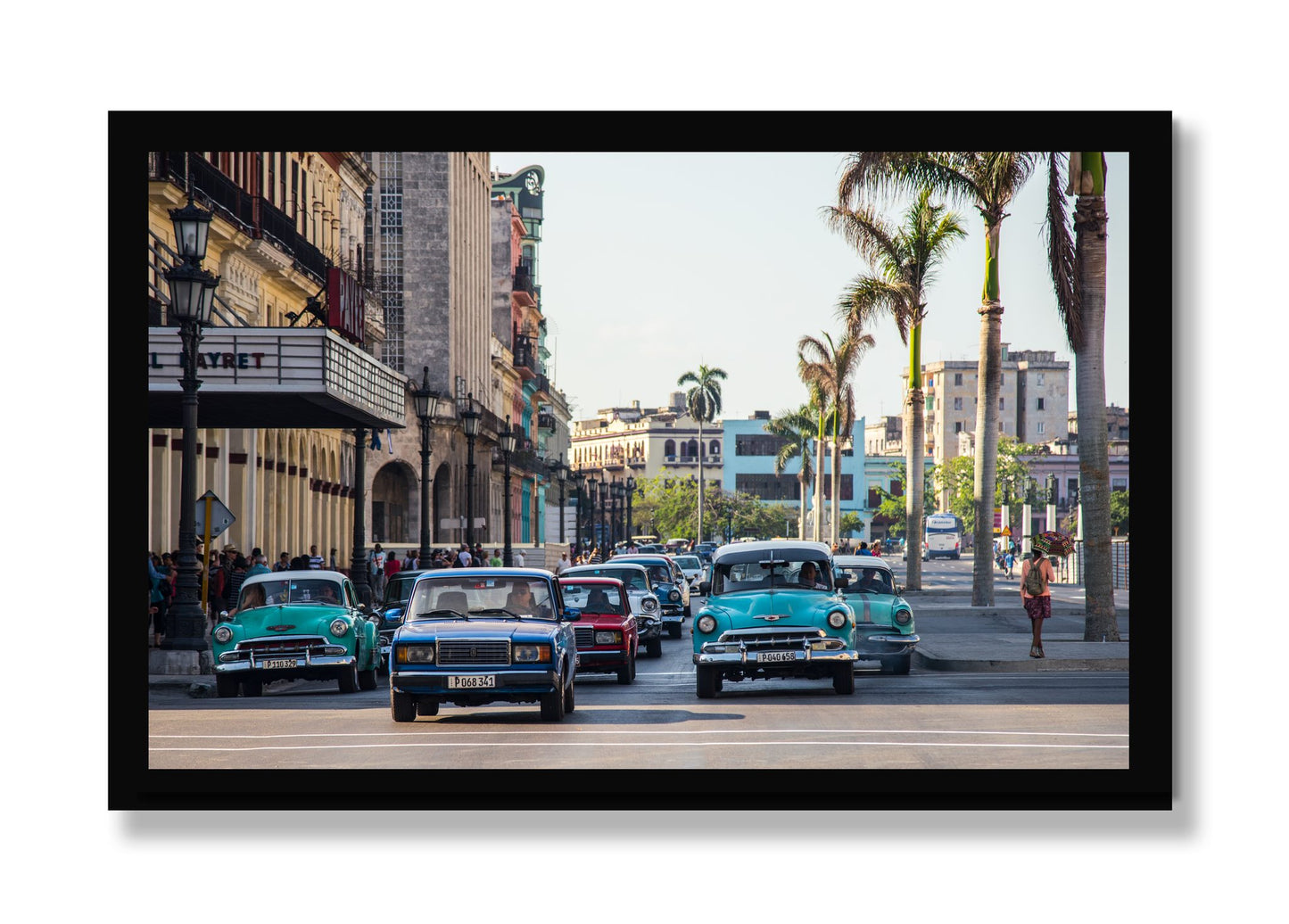 Framed photograph of Havana by Dylan Ozanich, Black frame, Full Bleed