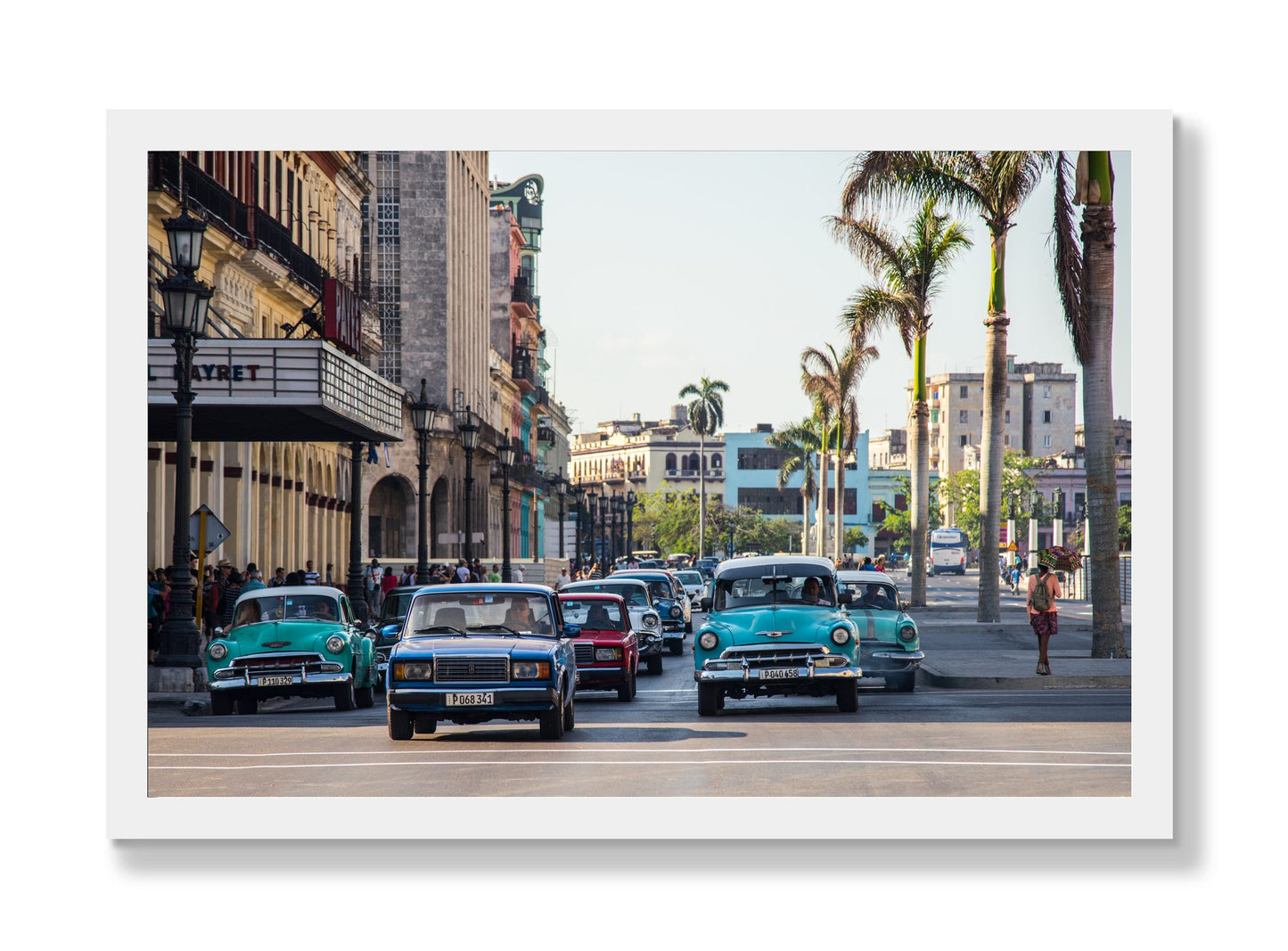 Framed photograph of Havana by Dylan Ozanich, White frame, Full Bleed