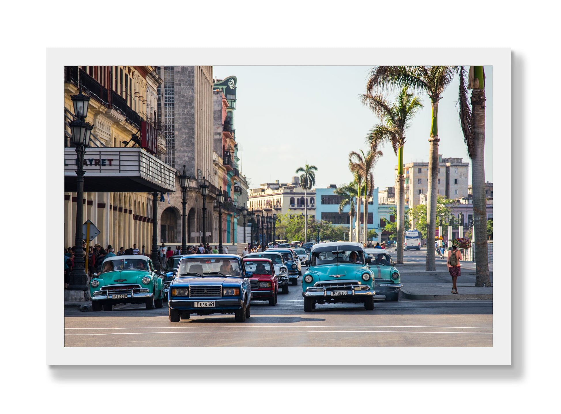 Framed photograph of Havana by Dylan Ozanich, White frame, Full Bleed
