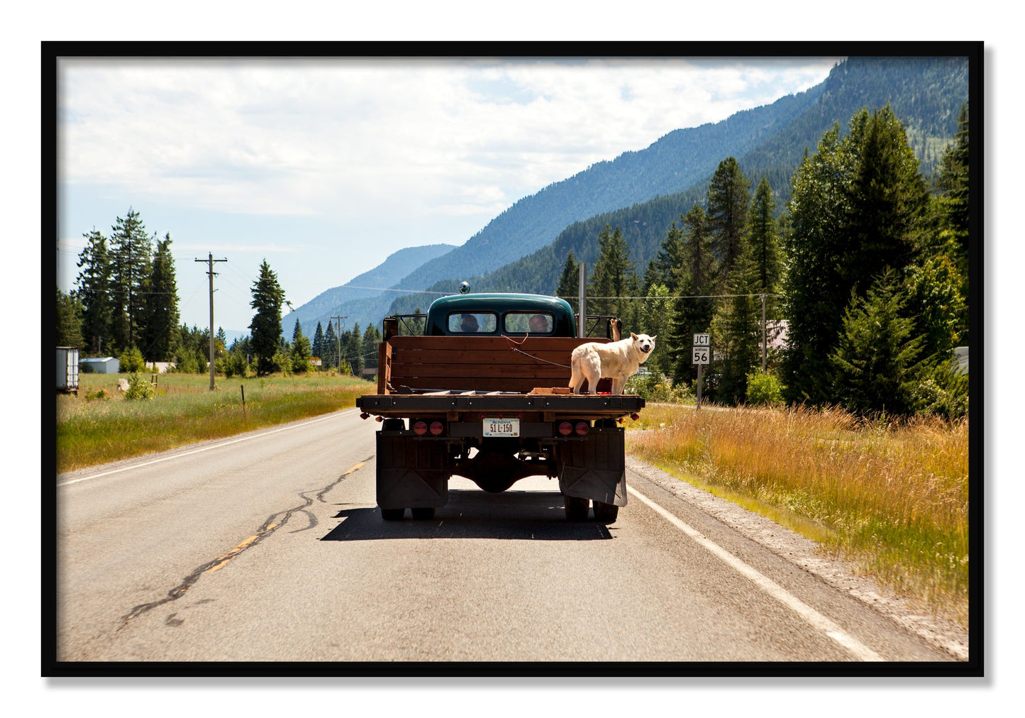 Framed photograph of Heading To Town by Dylan Ozanich, Black frame, Full Bleed