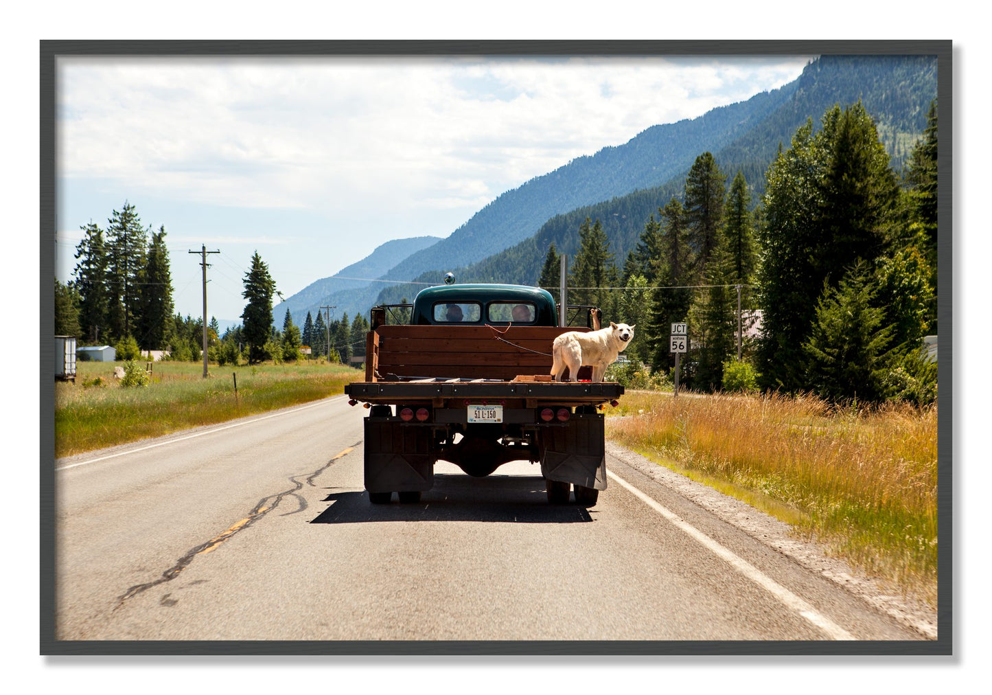 Framed photograph of Heading To Town by Dylan Ozanich, Grey frame, Full Bleed
