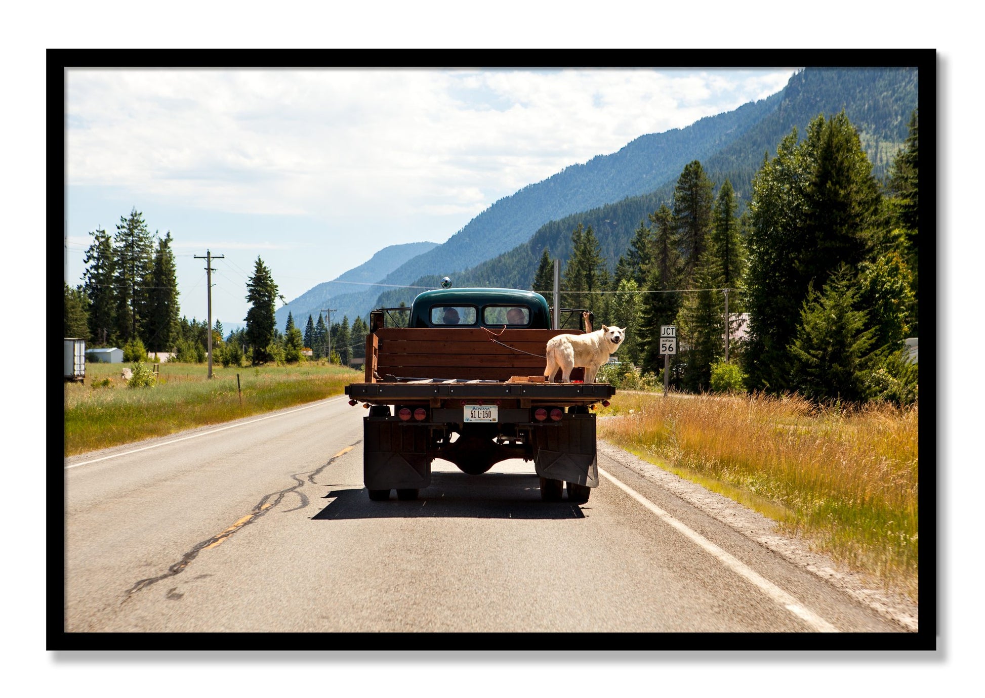Framed photograph of Heading To Town by Dylan Ozanich, Black frame, Full Bleed