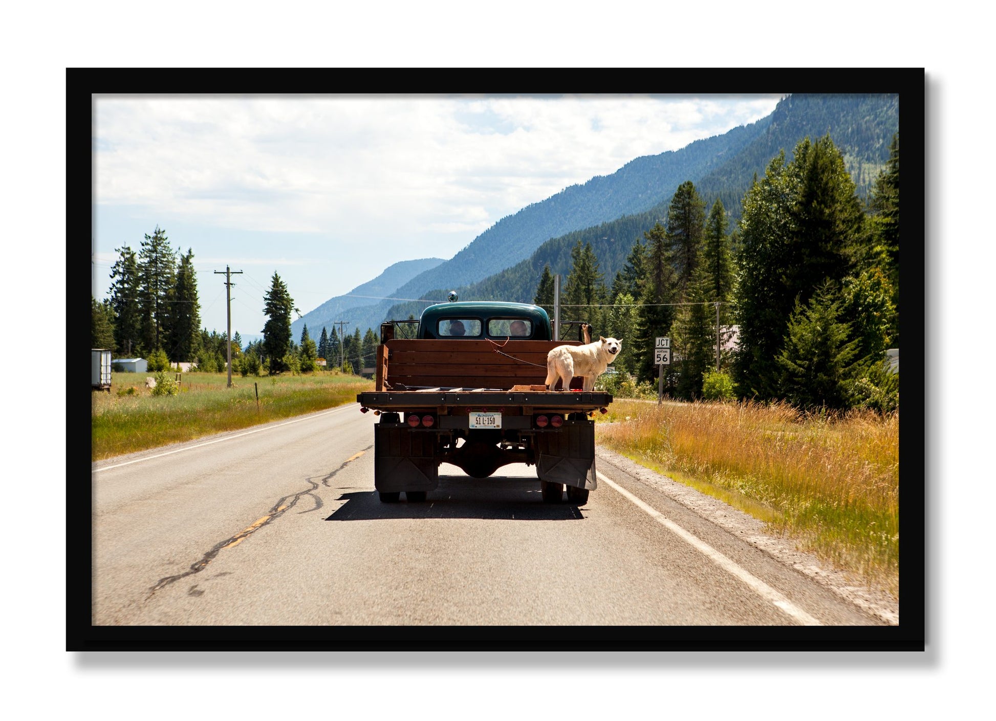 Framed photograph of Heading To Town by Dylan Ozanich, Black frame, Full Bleed