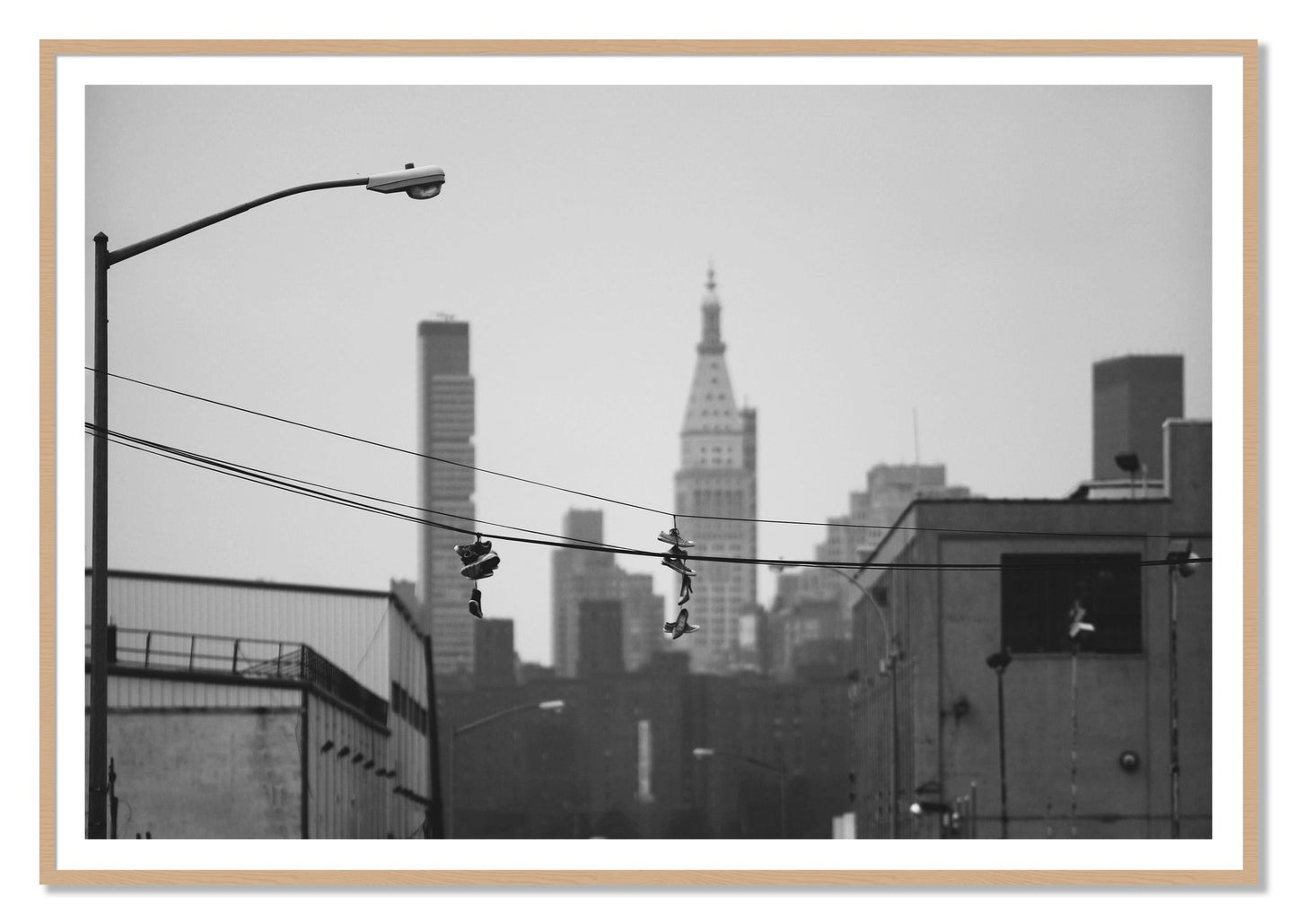 His And Hers by Dylan Ozanich, 48×72 print with a White Border in an Oak frame