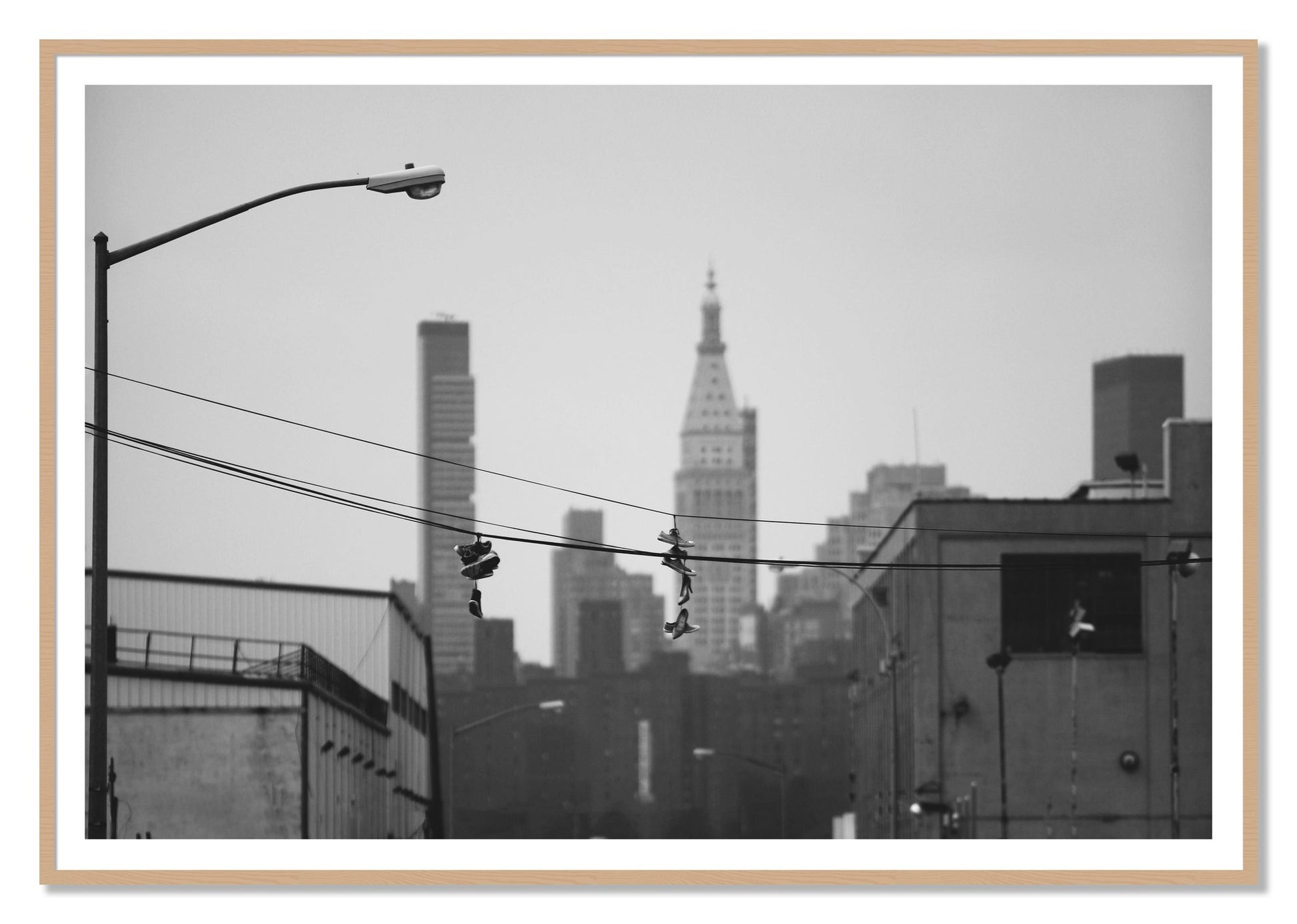 His And Hers by Dylan Ozanich, 48×72 print with a White Border in an Oak frame