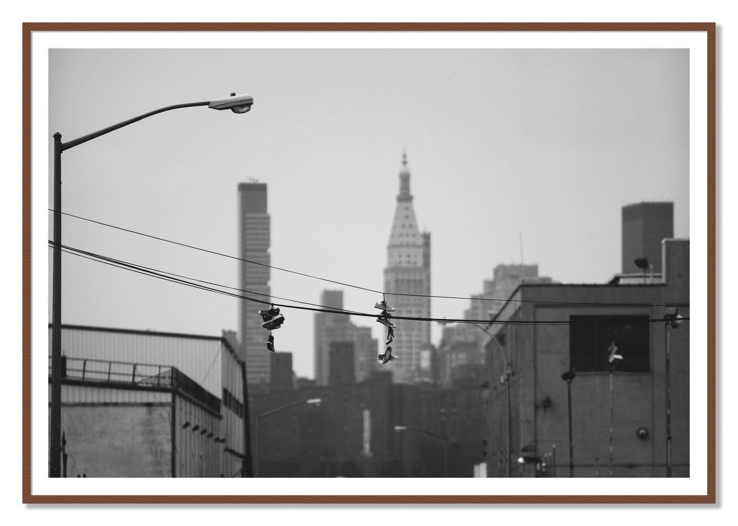 His And Hers by Dylan Ozanich, 48×72 print with a White Border in a Walnut frame
