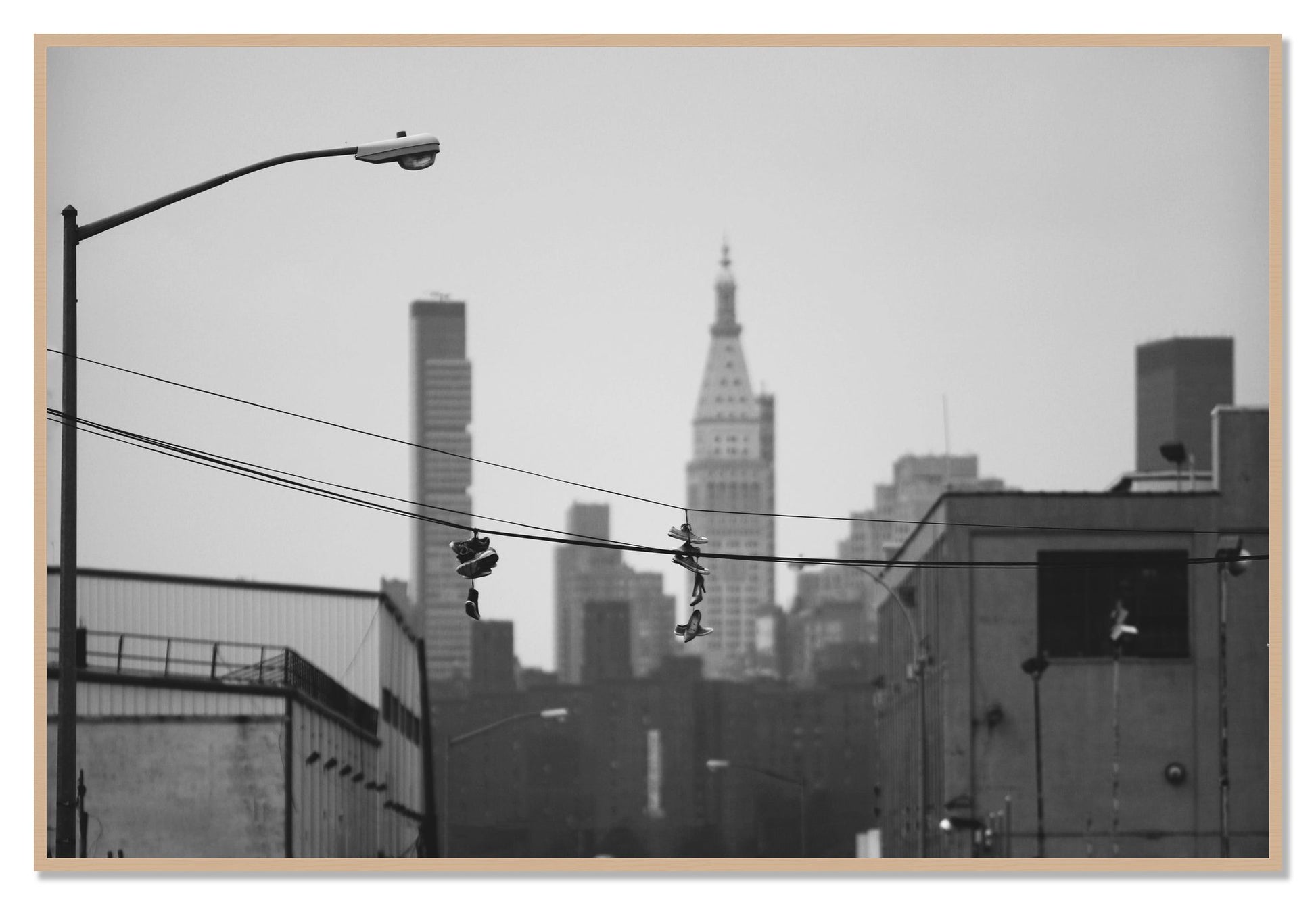 His And Hers by Dylan Ozanich, 48×72 Full Bleed Print in an Oak frame