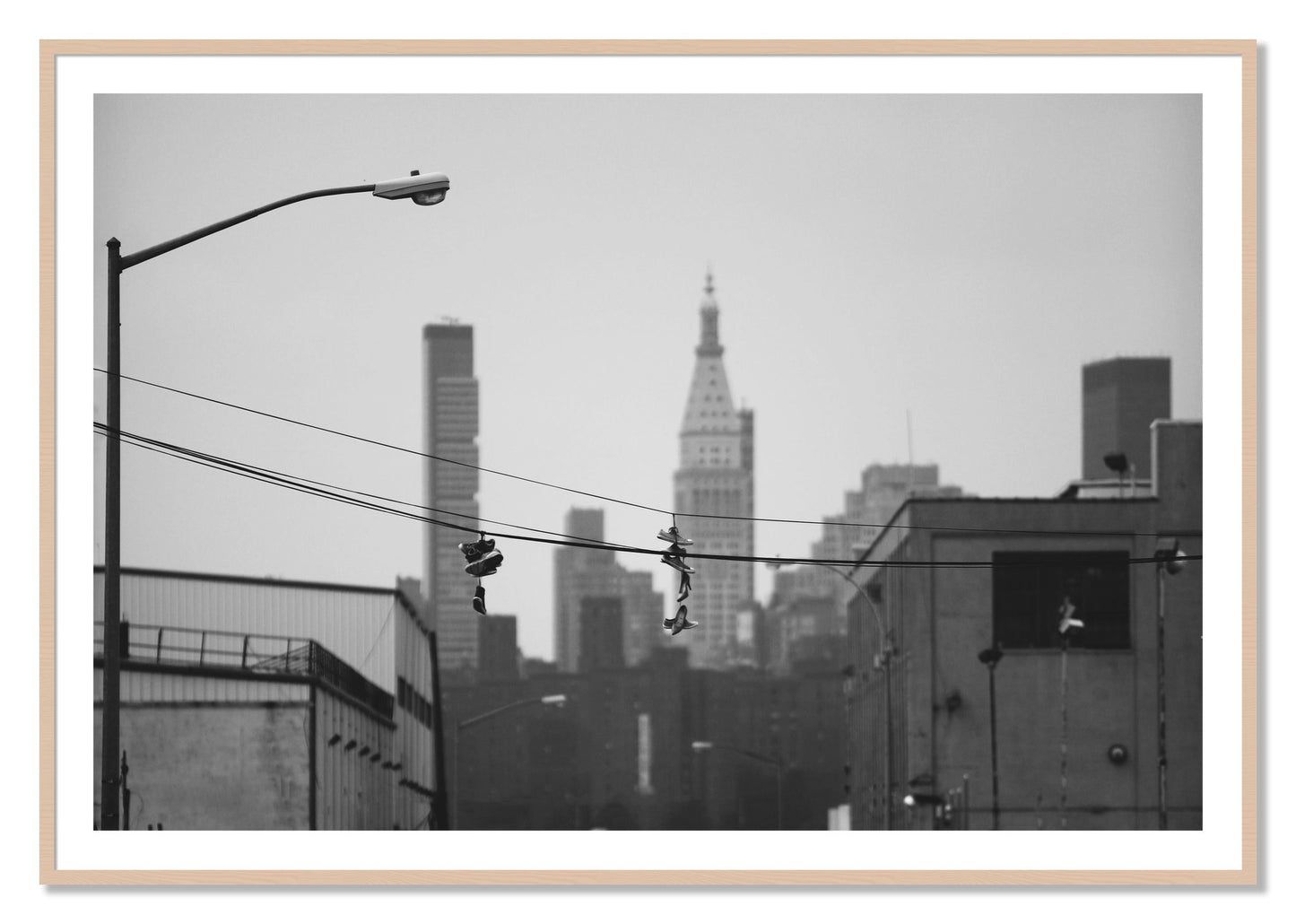 Framed photograph of His And Hers by Dylan Ozanich, Maple frame, Borders